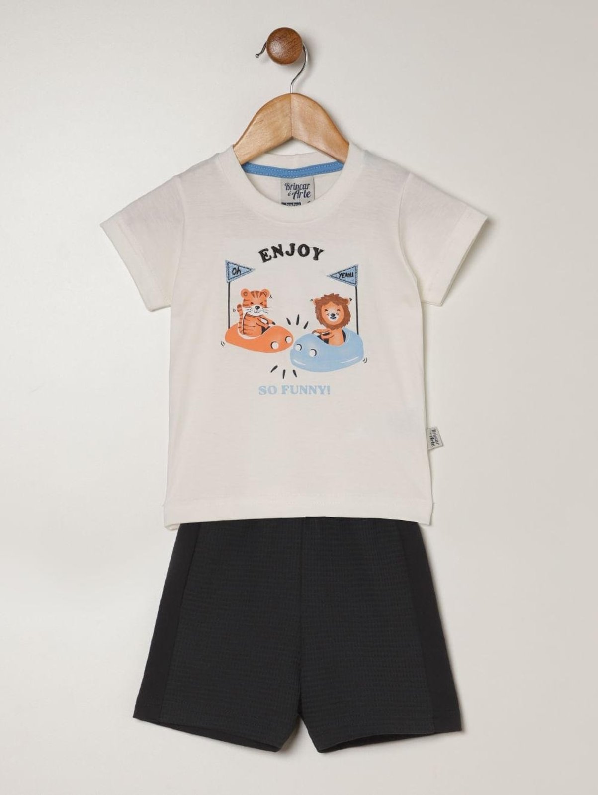 Infantil - Conjunto Curto Para - NATURAL