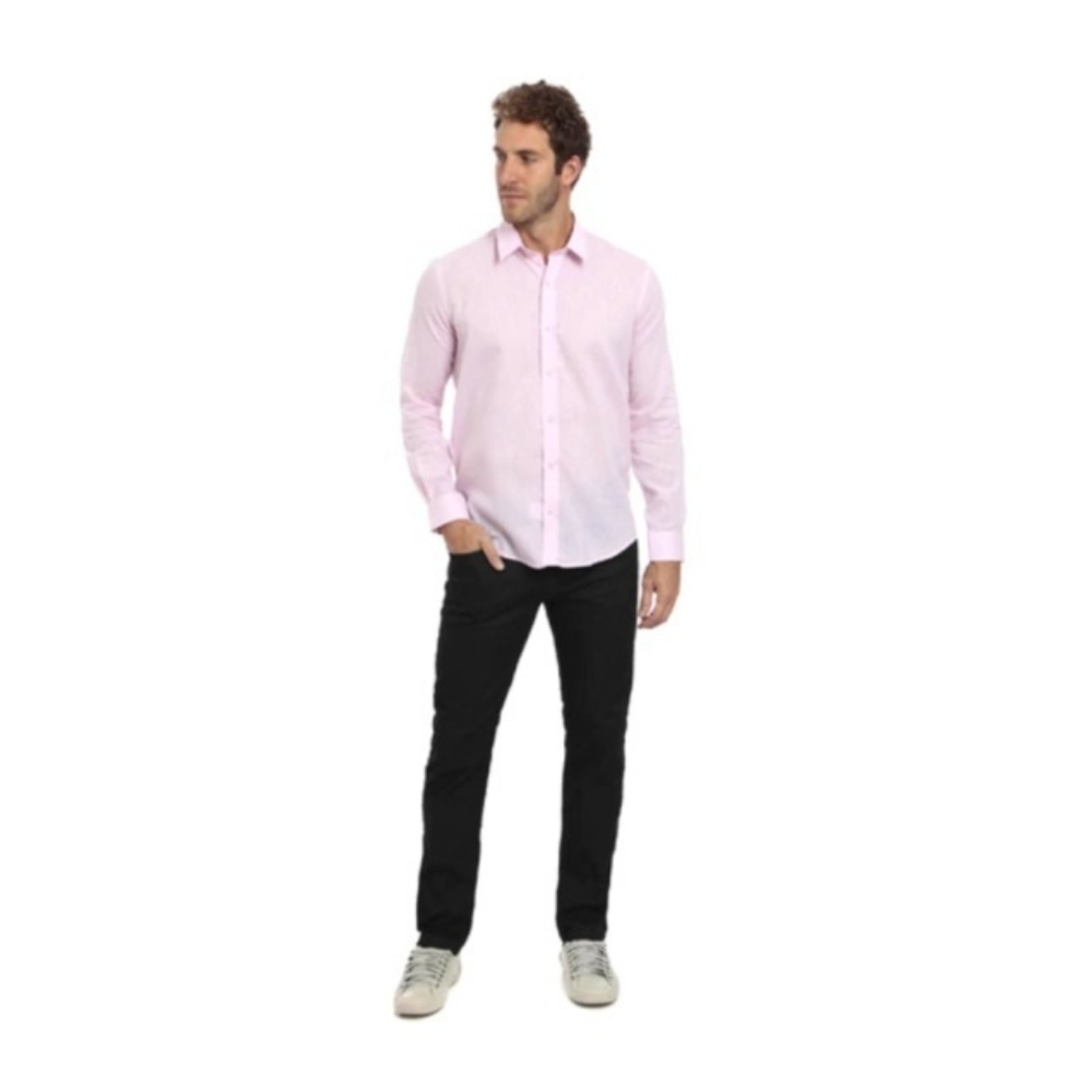 Camisa Hugo Deleon Esporte Linho Rosa