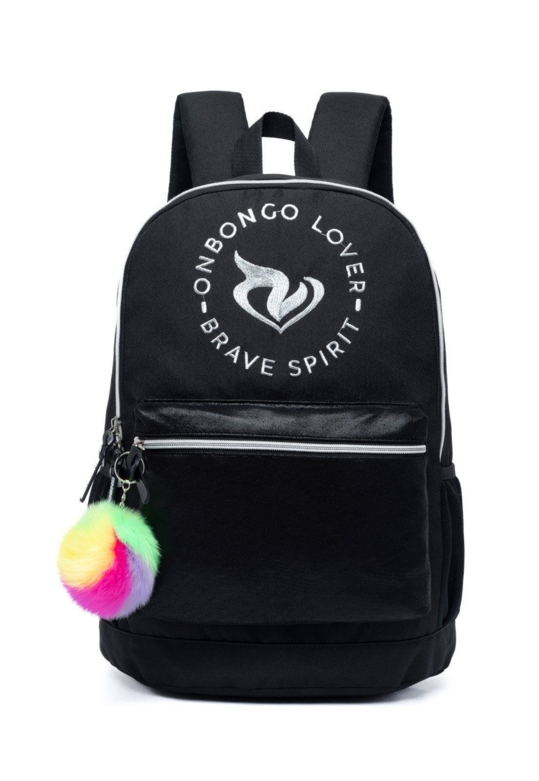 Mochila Onbongo Feminina Escolar Espaçosa Faculdade Notebook Chaveiro