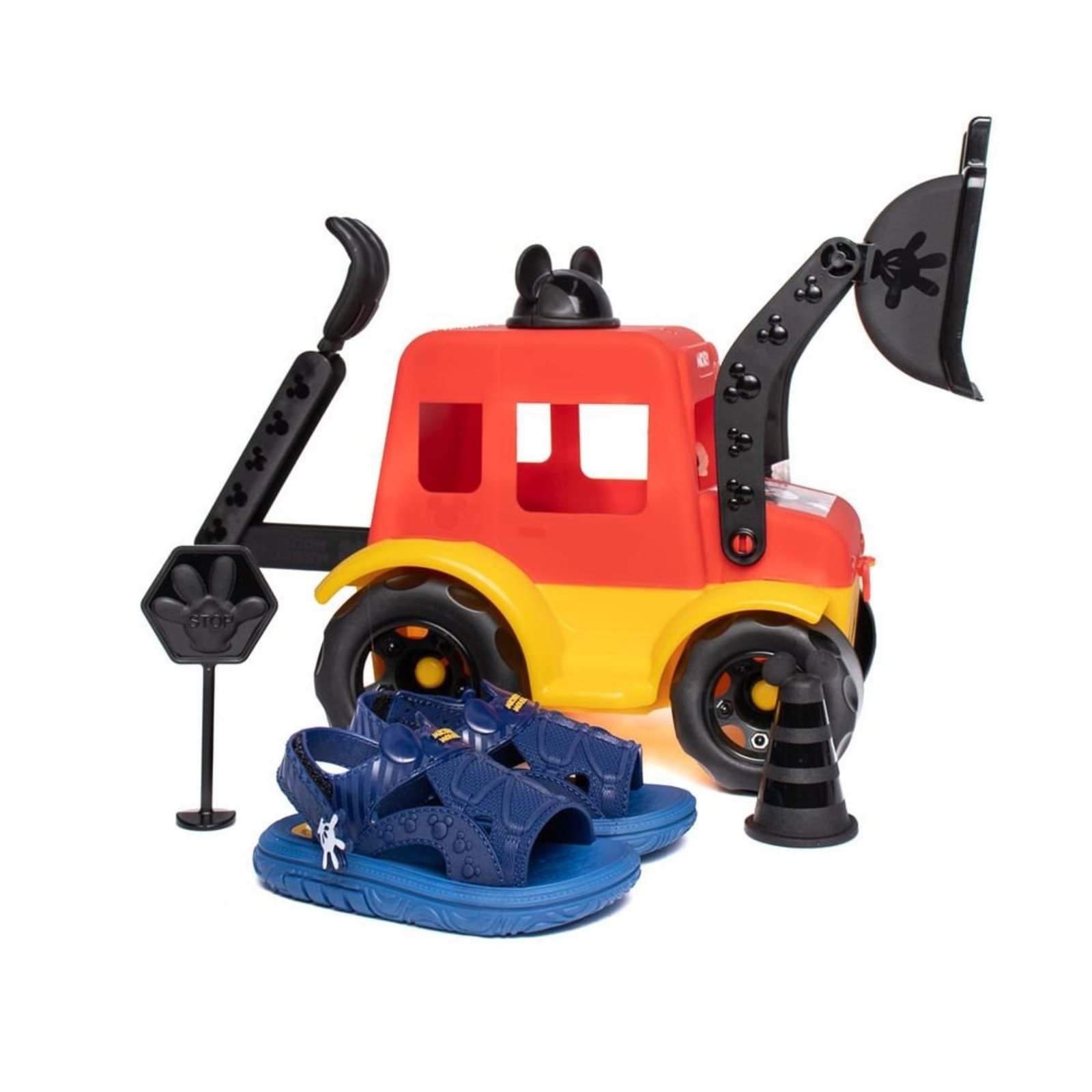 Infantil - Sandália Disney Baby Mickey Construção Azul/Amarelo