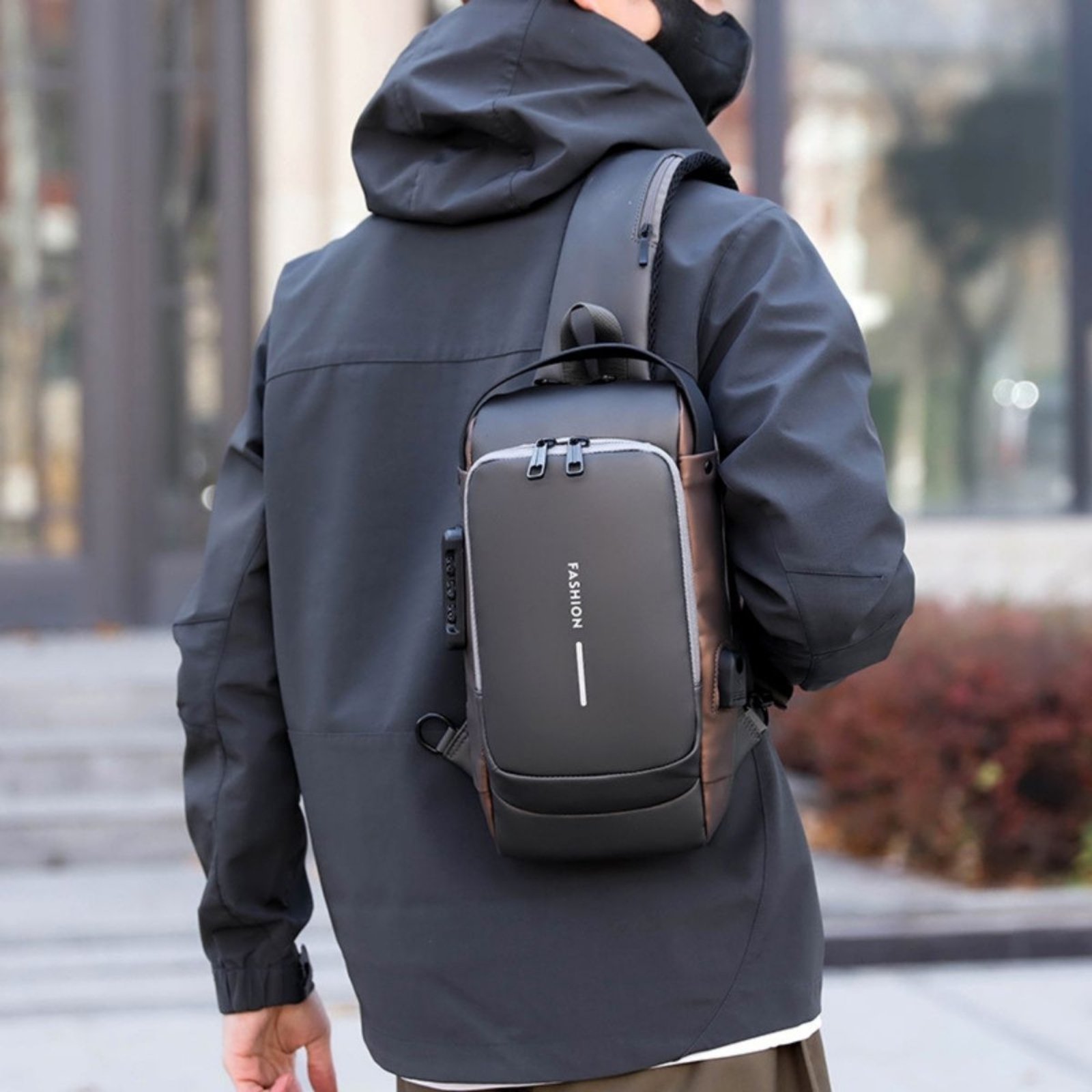 Mochila Transversal Bolsa Shoulder De Ombro Impermeável