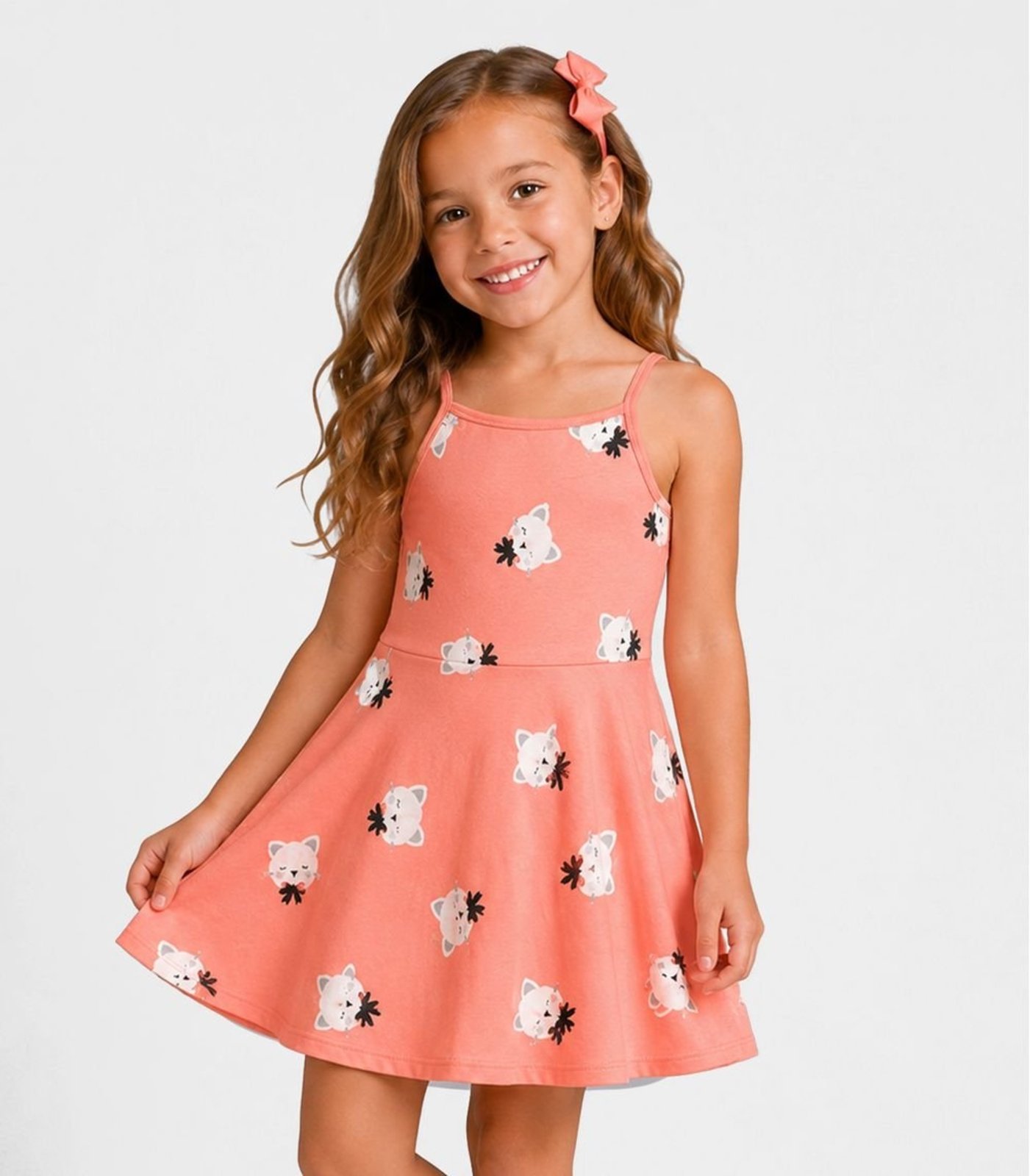 Infantil - Vestido Estampado Select Laranja