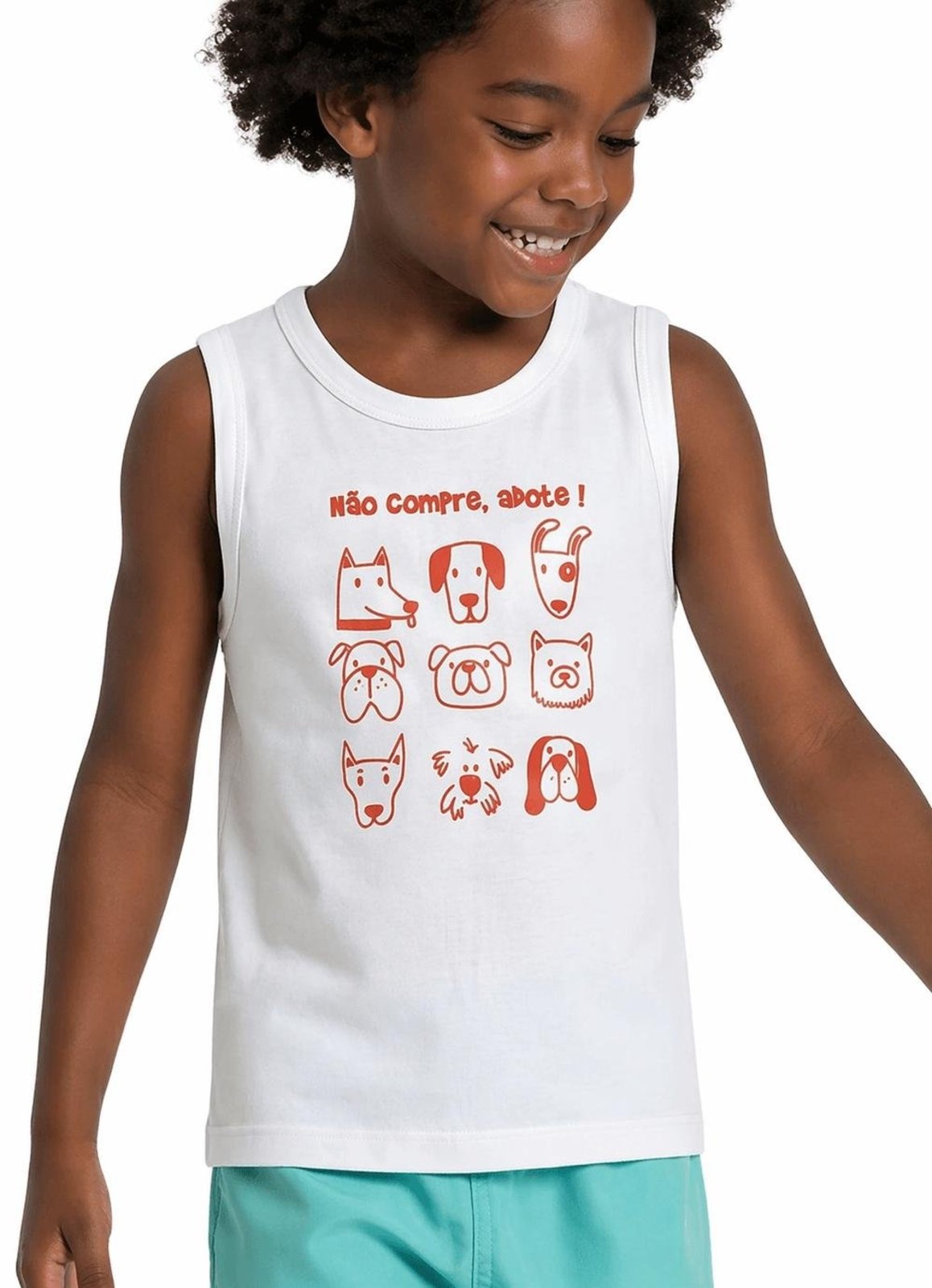 Infantil - Conjunto Menino Animal Alphabeto Off e Hortela Branco