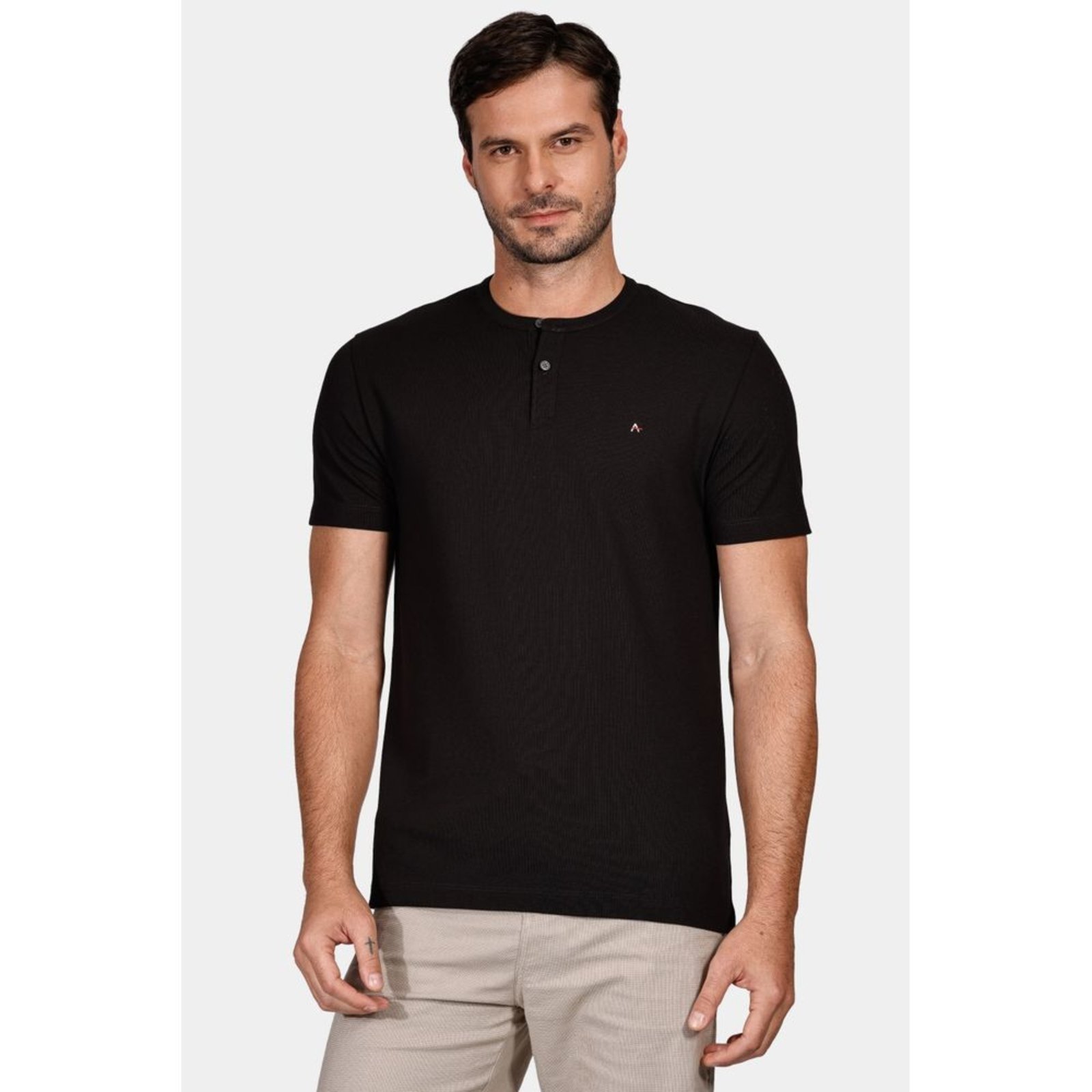 Camiseta Aramis Manga Curta Piquet Peru Preto - G