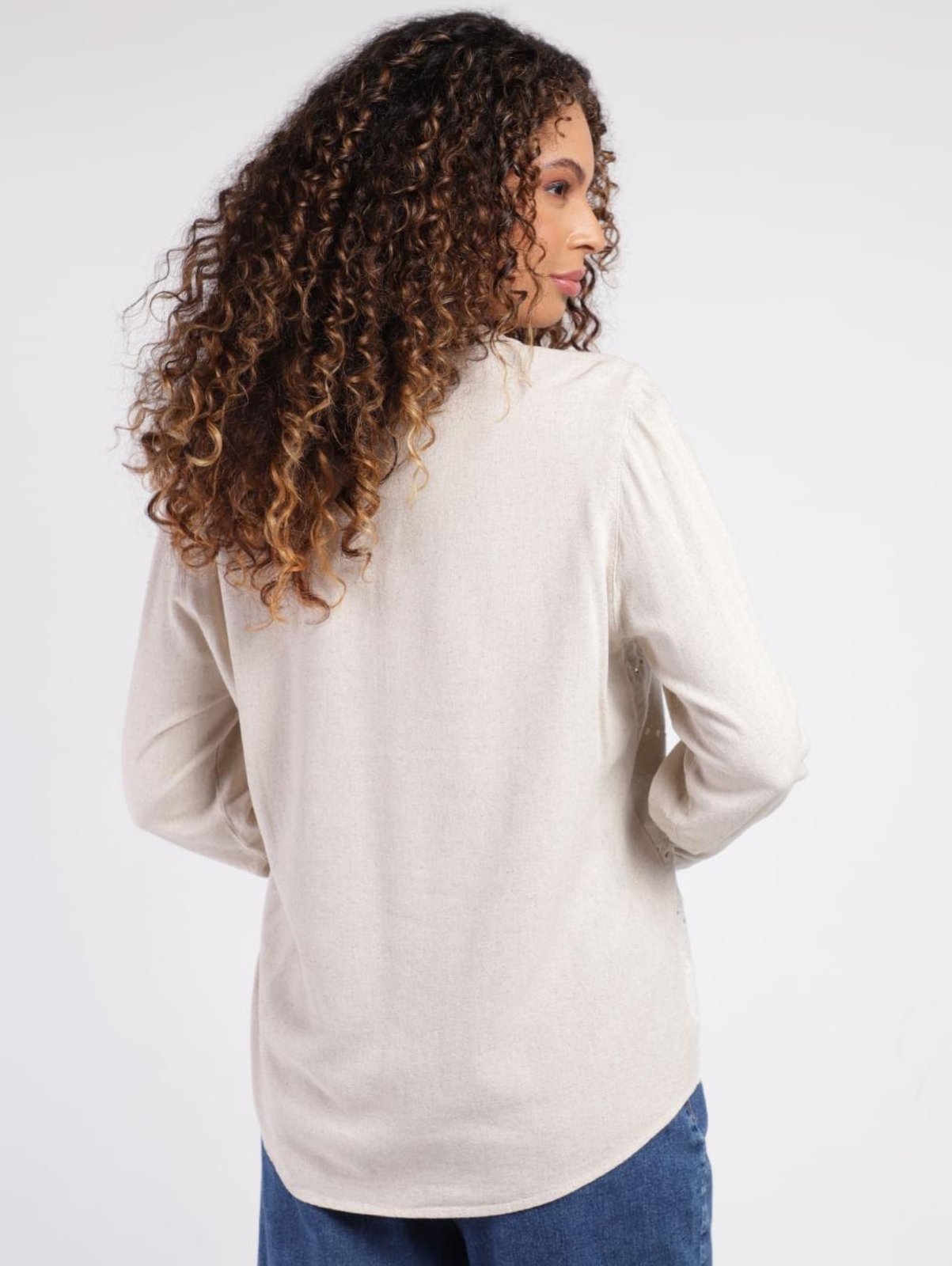 Vista 3 Camisa Autentique Feminina NATURAL bege natural Autentique bege natural