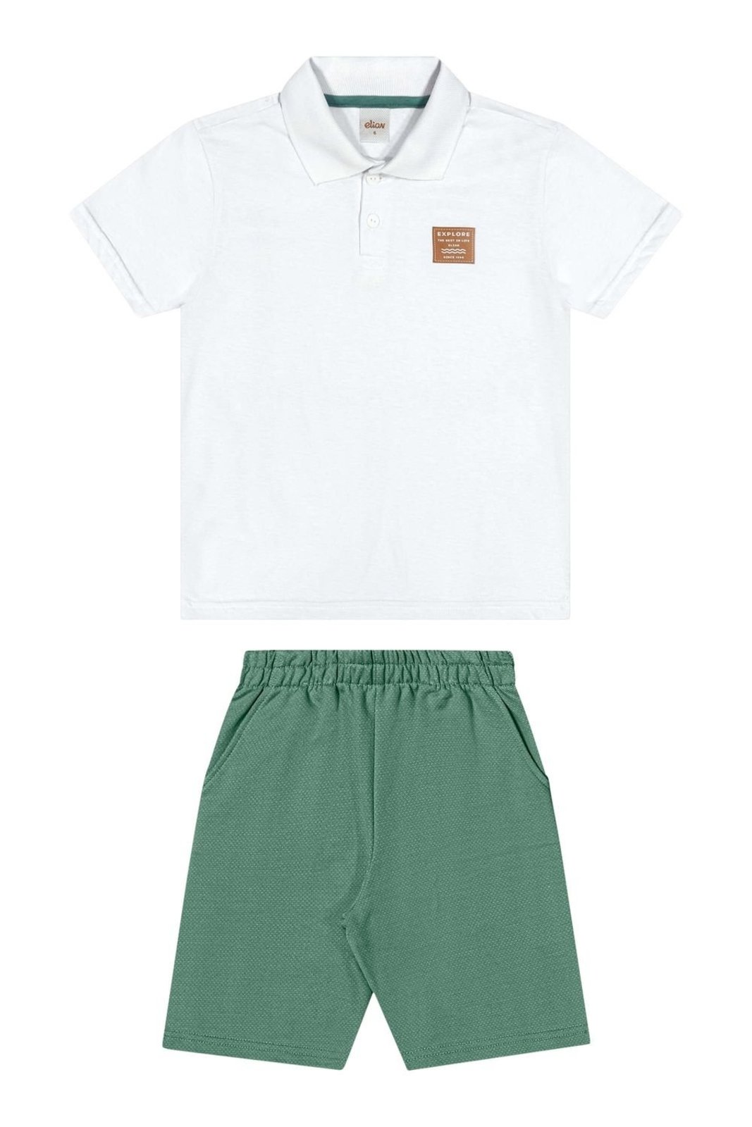 Infantil - Conjunto Menino Polo Manga Curta Elian Branco