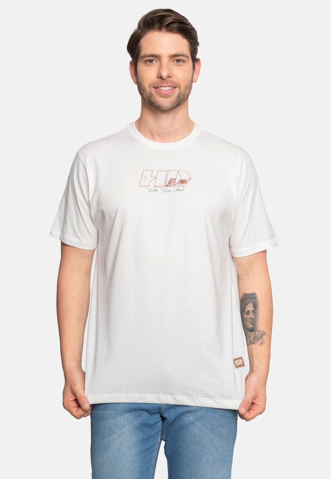 Camiseta HD Estampada Branca