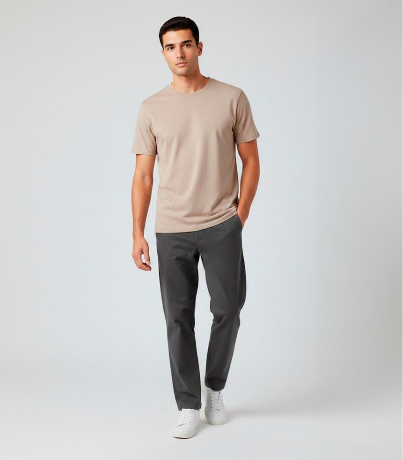 Camiseta Masculina Básica Com Gola Redonda Rovitex Marrom