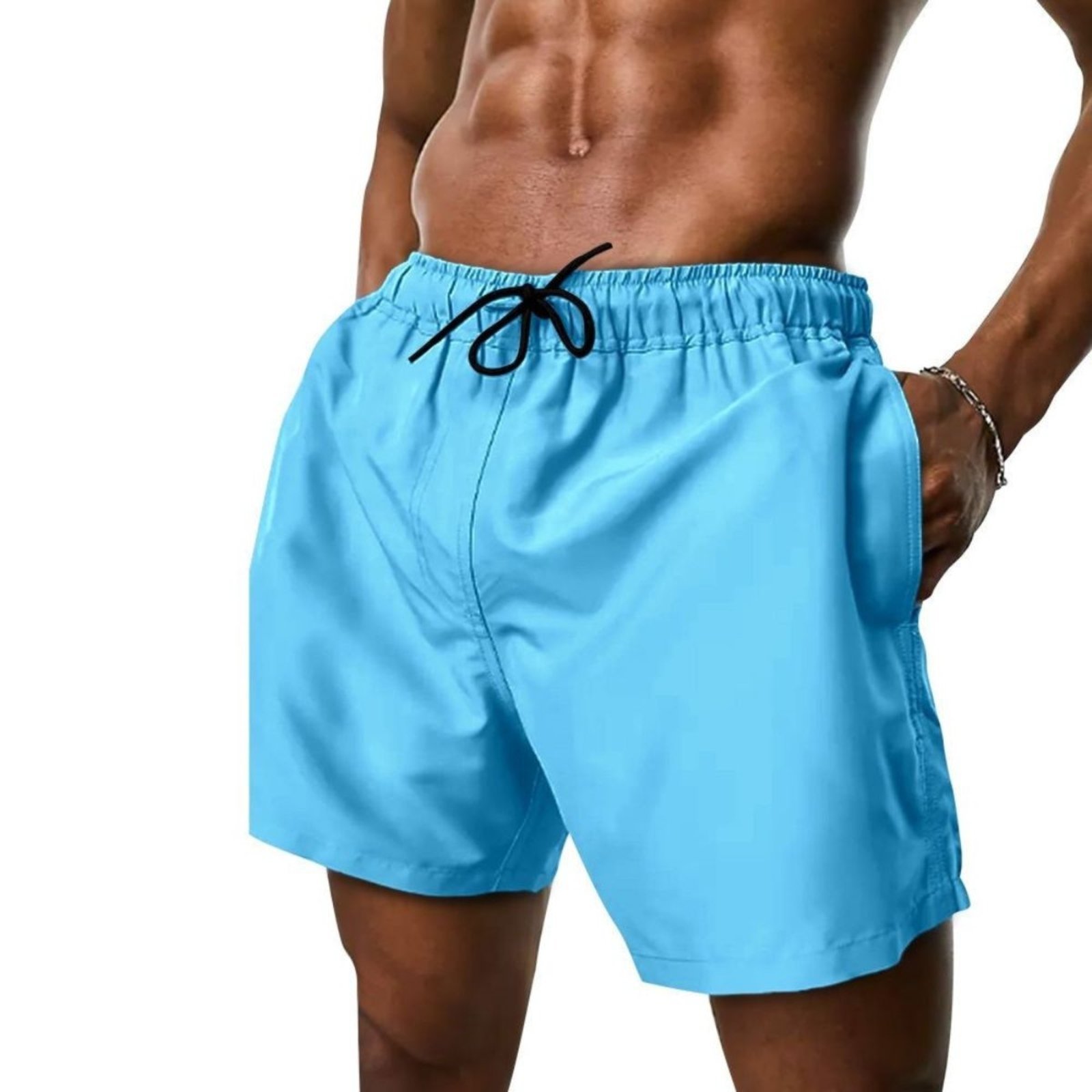Short Tactel Elastano Moda Praia Masculino Bermuda Lisa Mauricinho