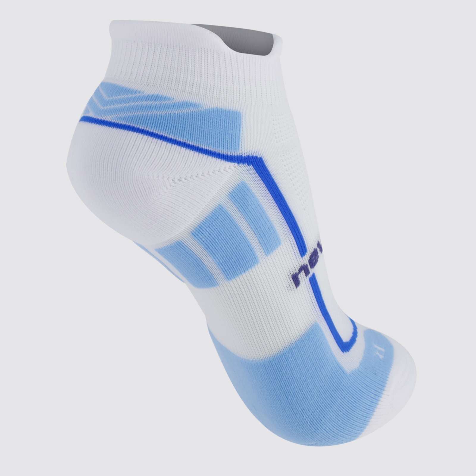 Vista 3 Meia New Balance Cano Invisível Feminina Branca e Azul branco azul New Balance branco azul