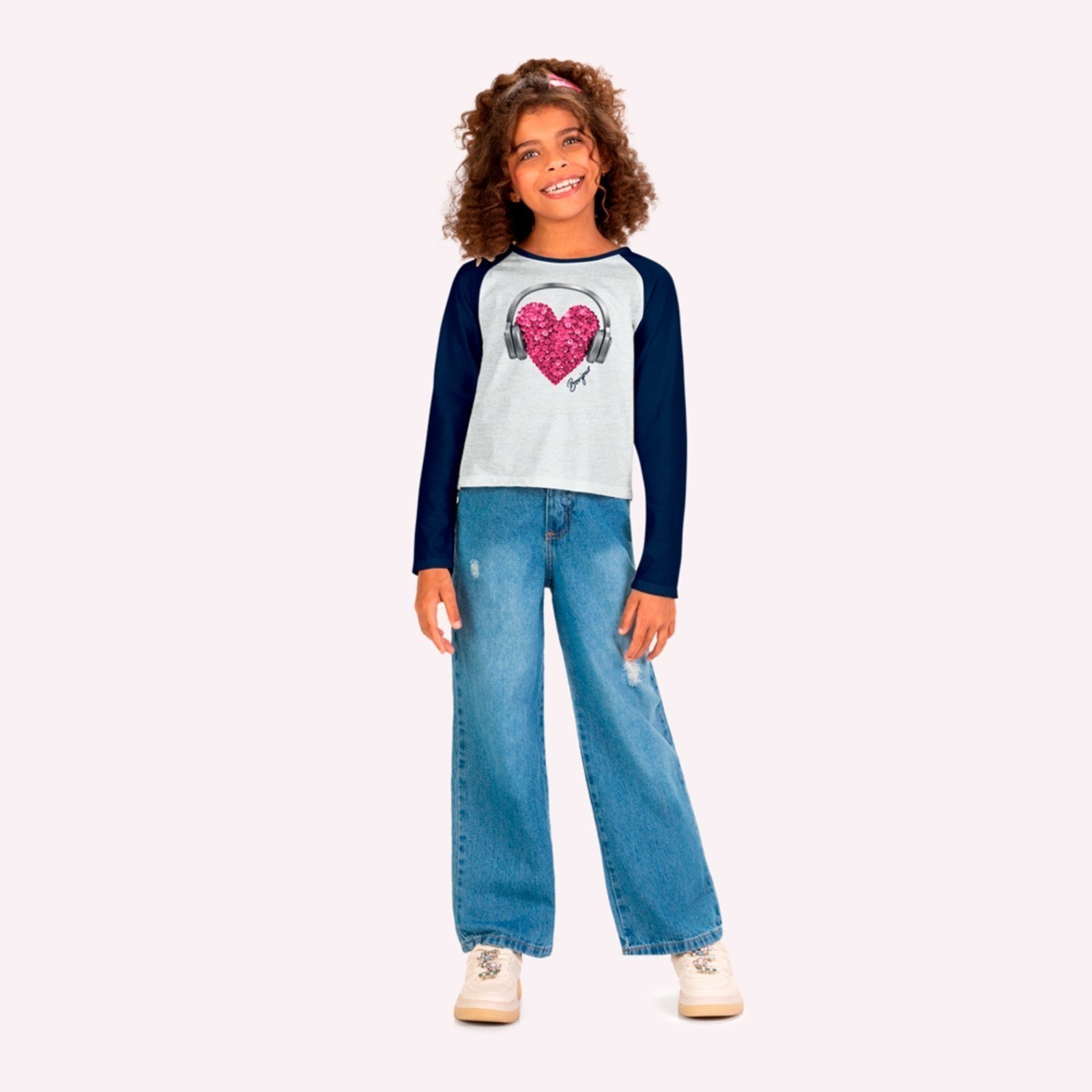 Infantil - Blusa Menina Coração Kyly