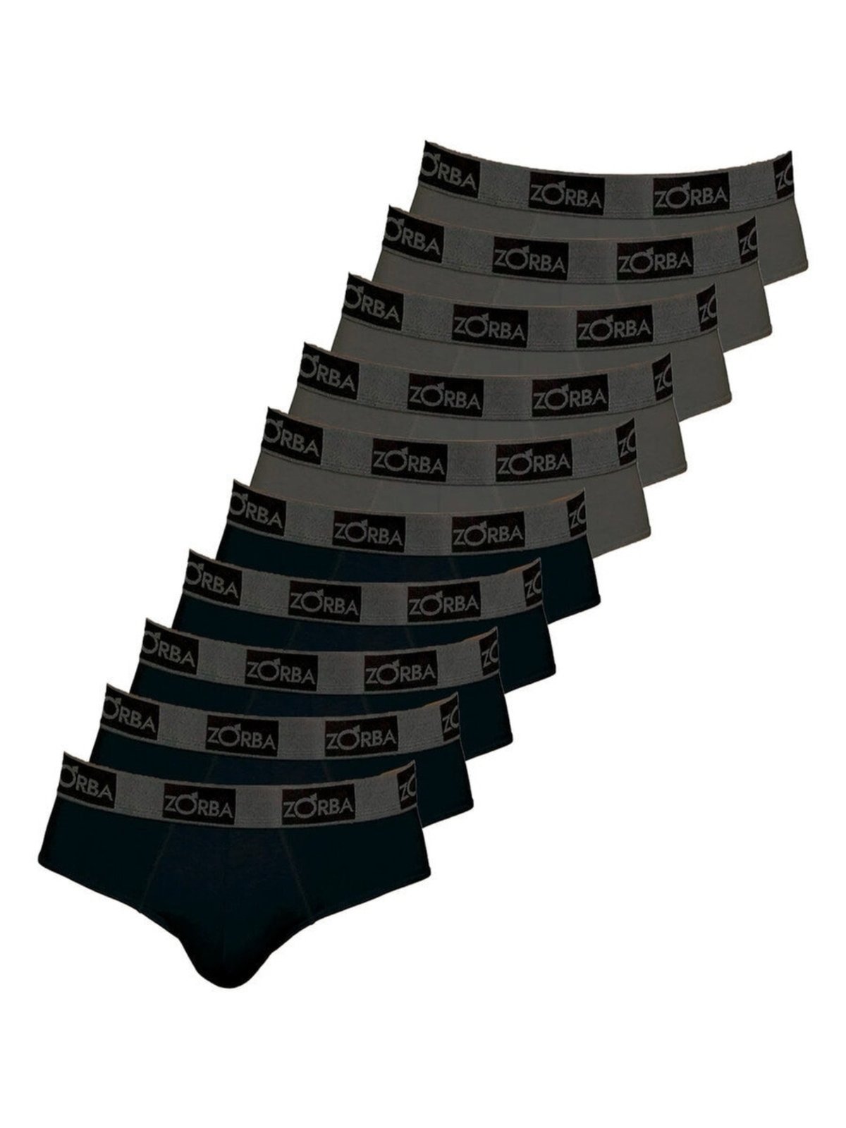Kit com 10 Cuecas Slip Zorba 716 Preto