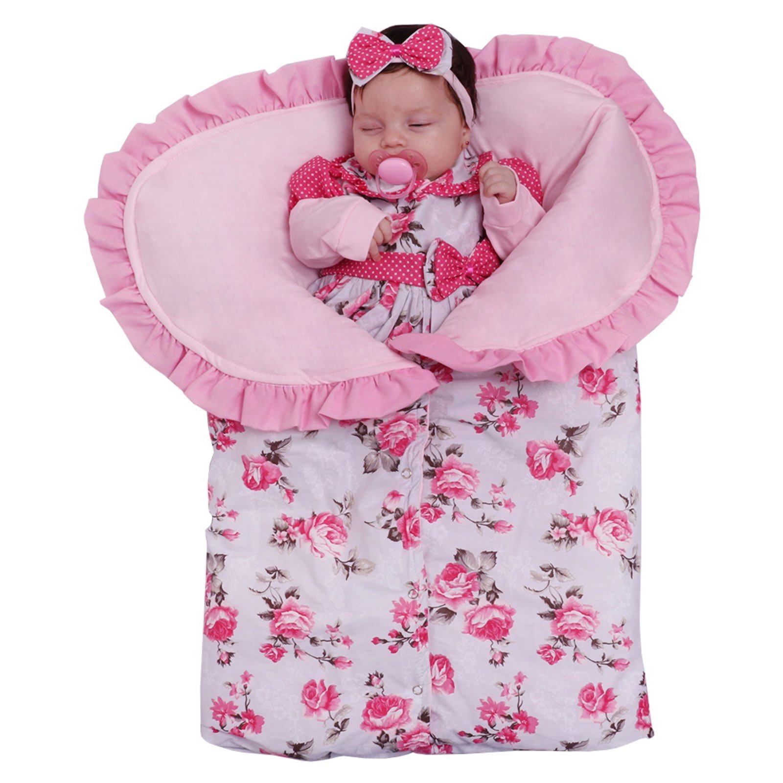Porta Saco de Dormir Sônia Enxovais Menina Charmosinha Pink