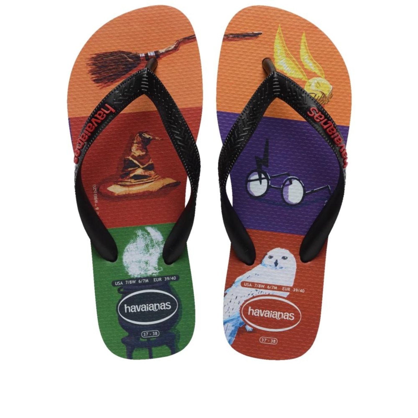 Chinelo Masculino Havaianas Harry Potter Preto Incolor
