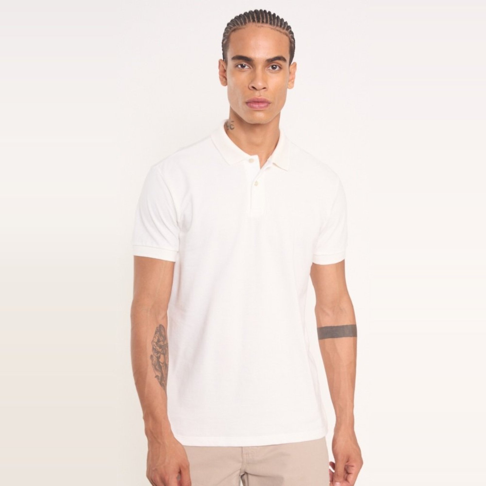 Camisa Polo Colcci Classic Pr27 Off White Masculino