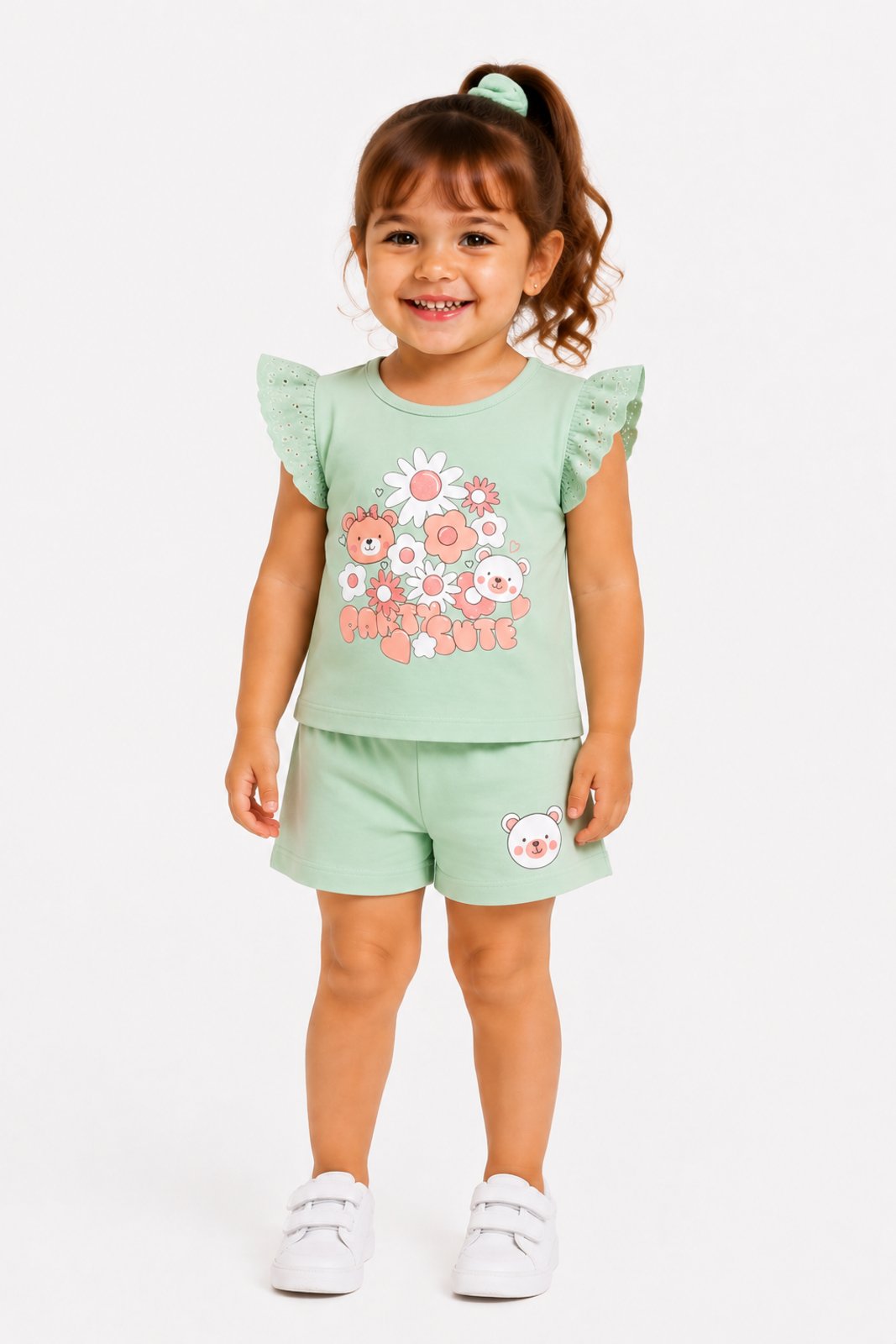 Infantil - Conjunto D Bell Outlet Fashion Party Cute Verde Pastel