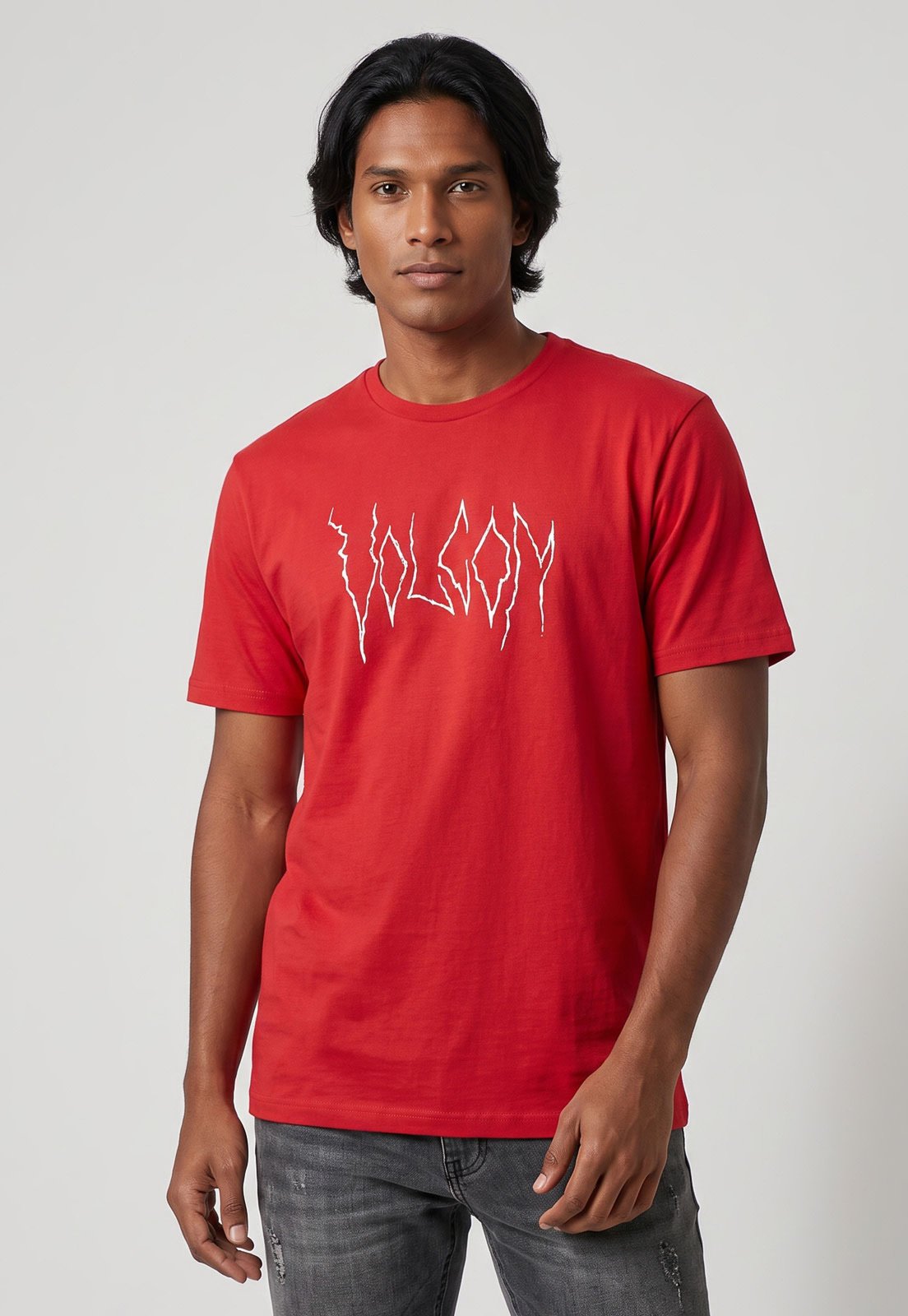 Camiseta Masculina Volcom Stonewatcher Vermelha