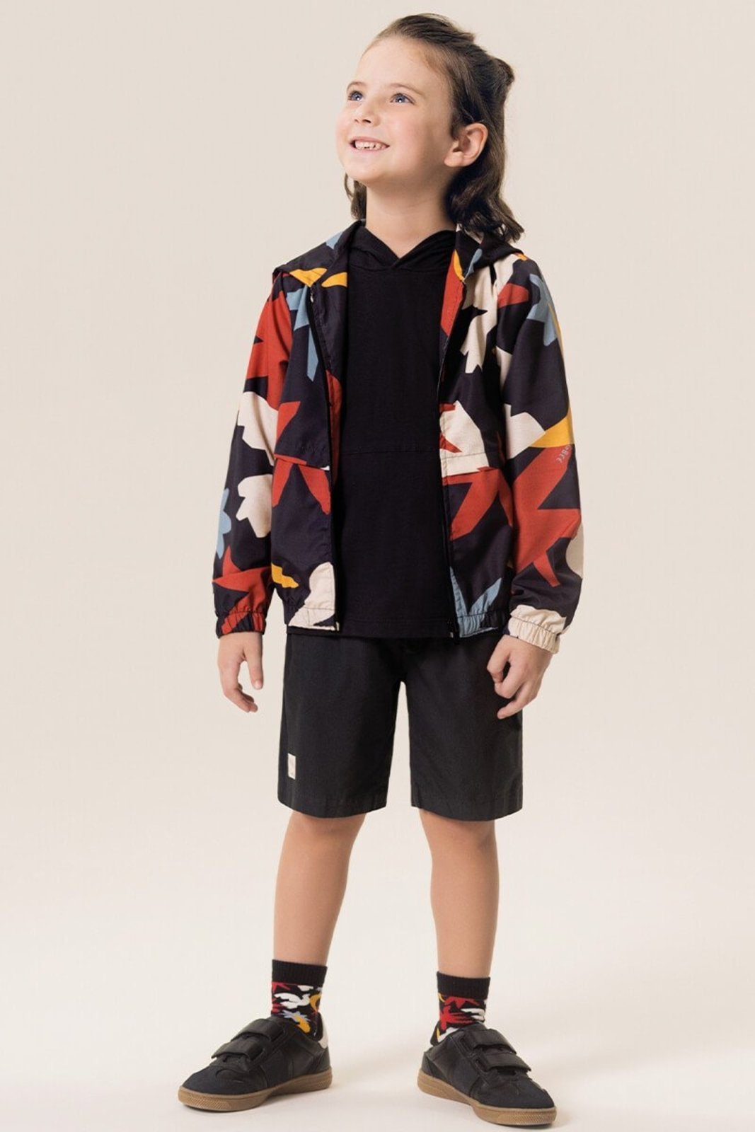 Infantil - Jaqueta Bugbee Corta Vento Estampada