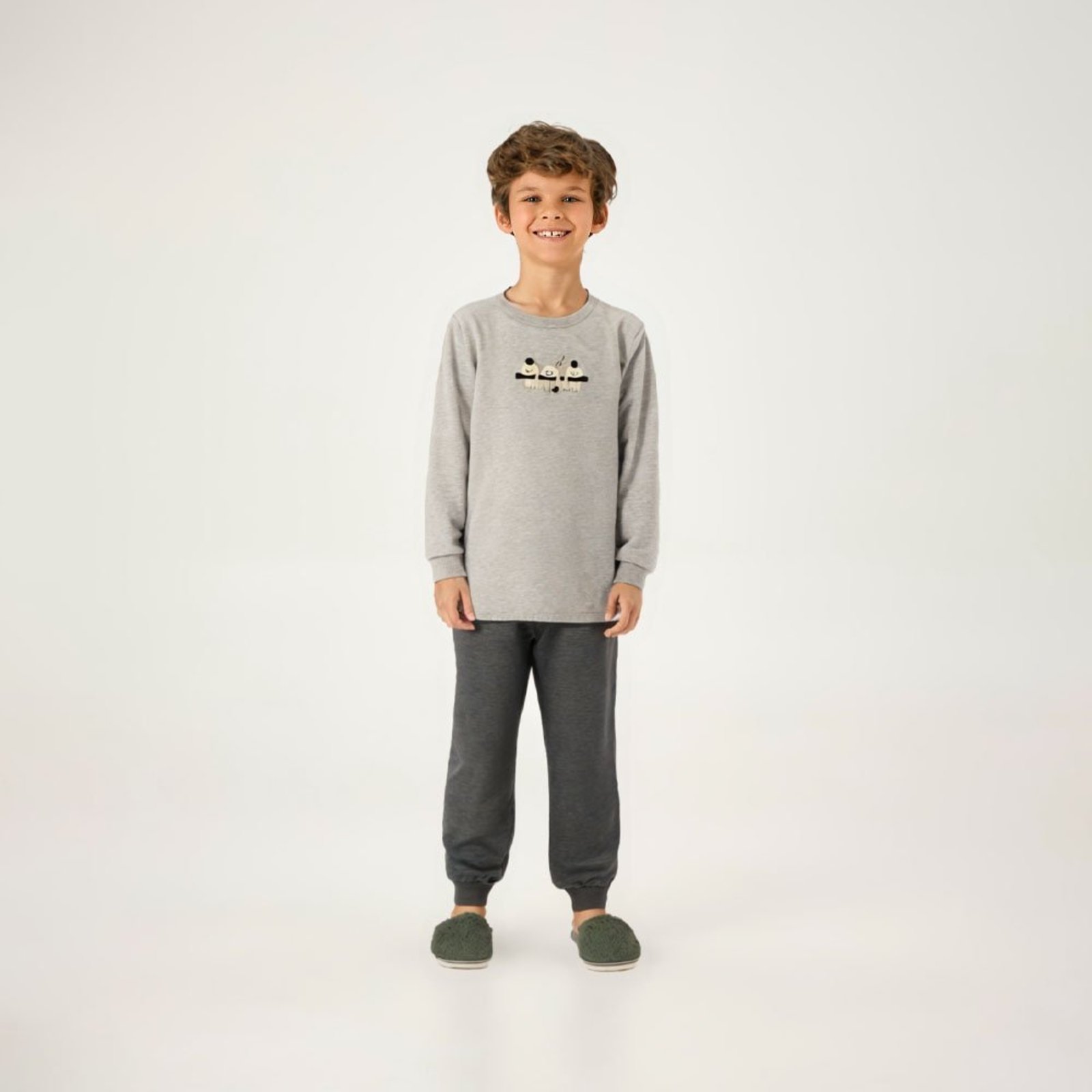 Pijama Cinza Juvenil Pulla Bulla Menino - 200981-567