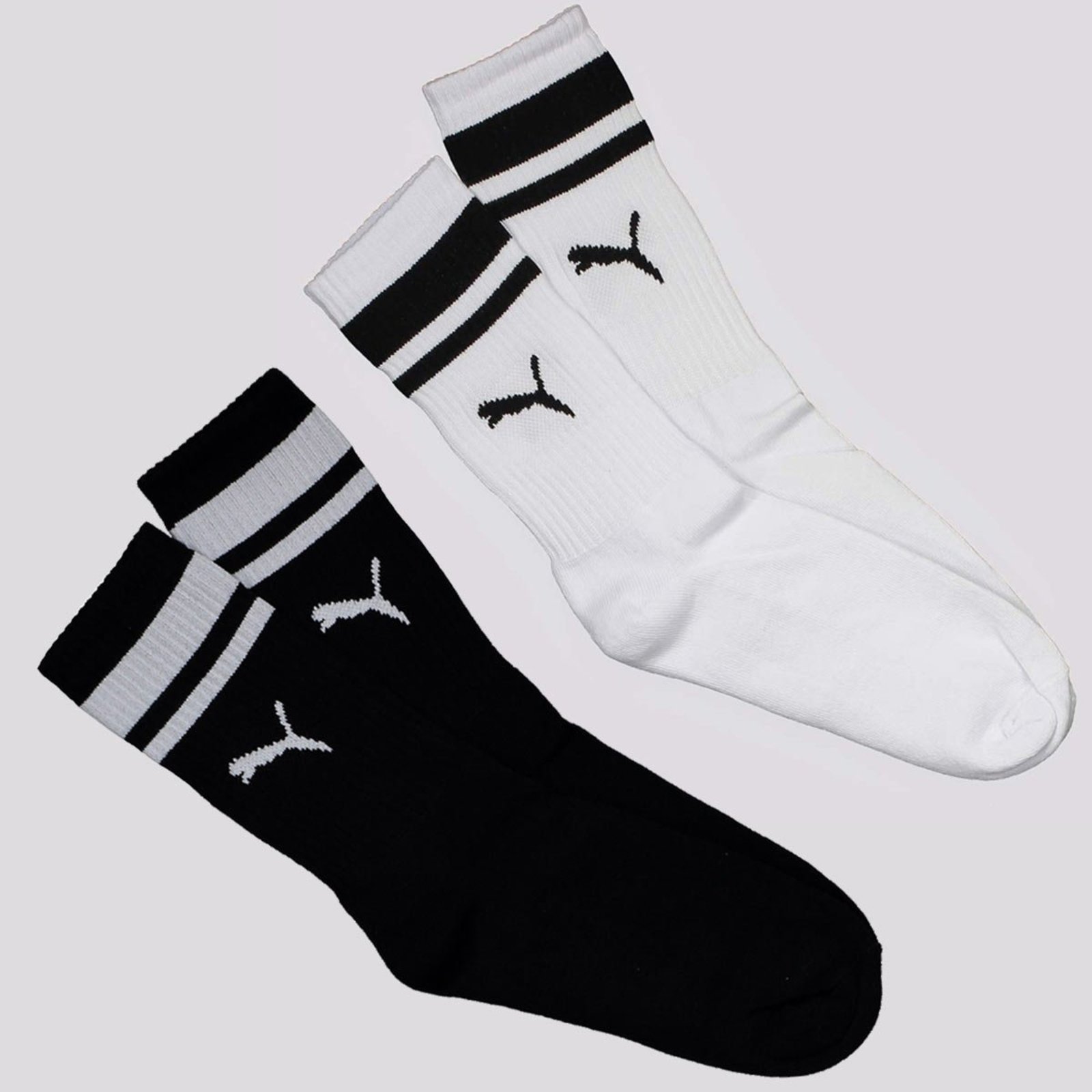 Kit de Meia Puma 2 Pares Cano Longo Heritage Femin