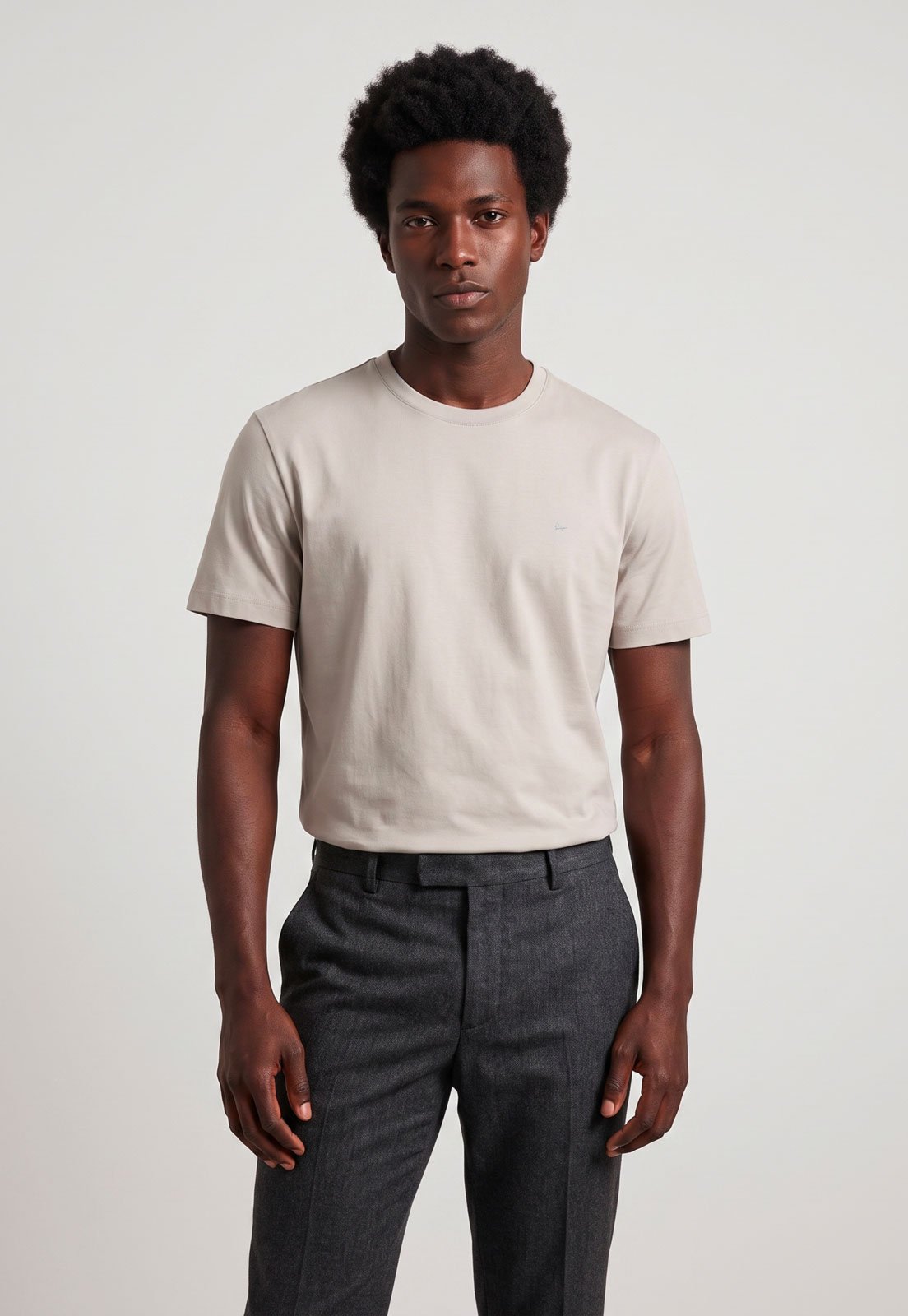 Camiseta Masculina Aramis Básica Areia