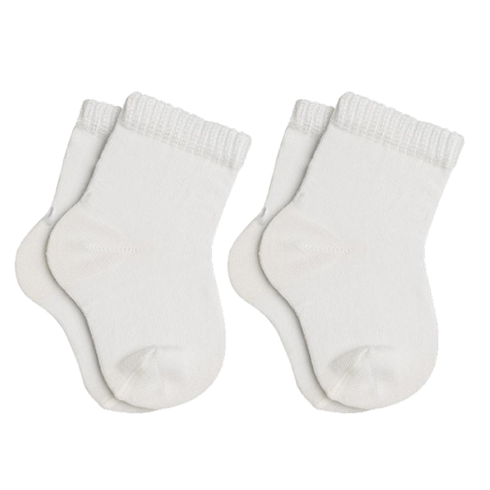 Vista 2 Kit 02 Meia Cano Médio Lupo Punho Soft Baby 0 branco Lupo branco