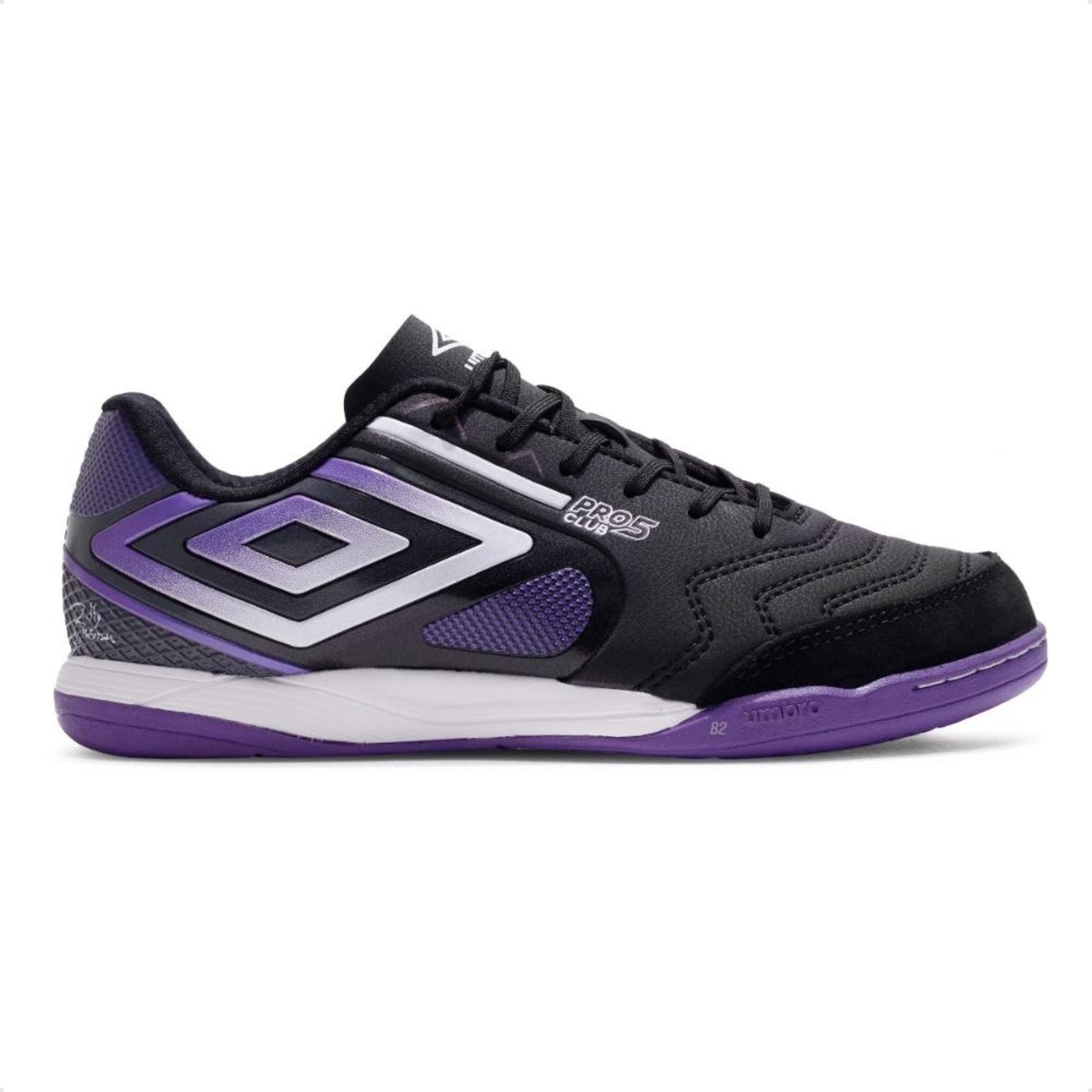 Chuteira Futsal Umbro Pro 5 Bump Club Masculina Preto