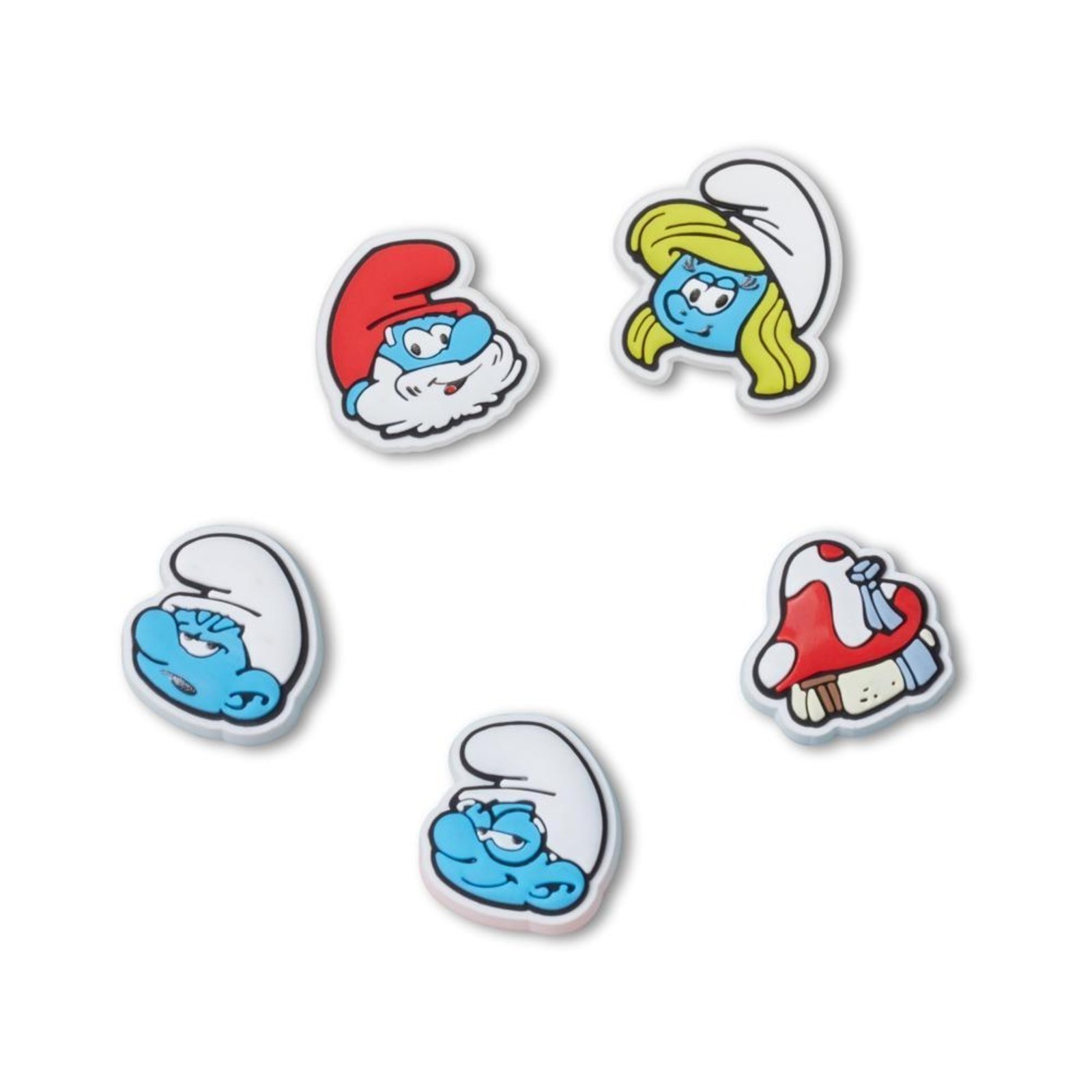Vista 2 Infantil - Jibbitz™ Smurfs Pack com 5 Peças UNICO Crocs branco