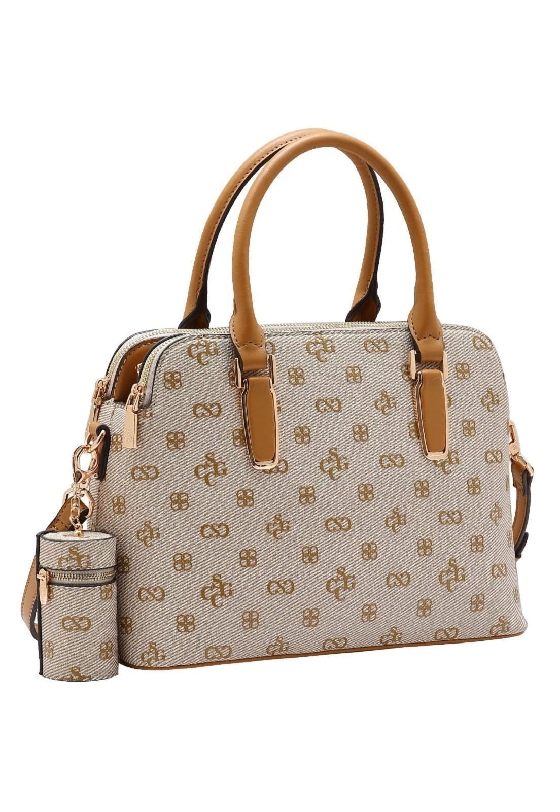 Bolsa Feminina Chenson Monograma Atemporal 3485419 Bege