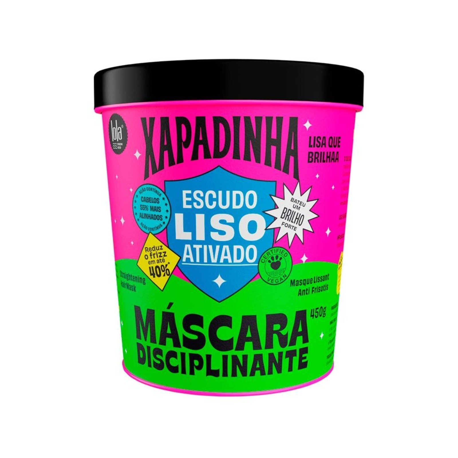 Lola Xapadinha Escudo Liso Ativado Máscara 450g
