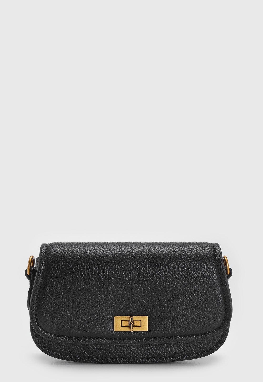 Bolsa Feminina Santa Lolla Média Texturizada Preta
