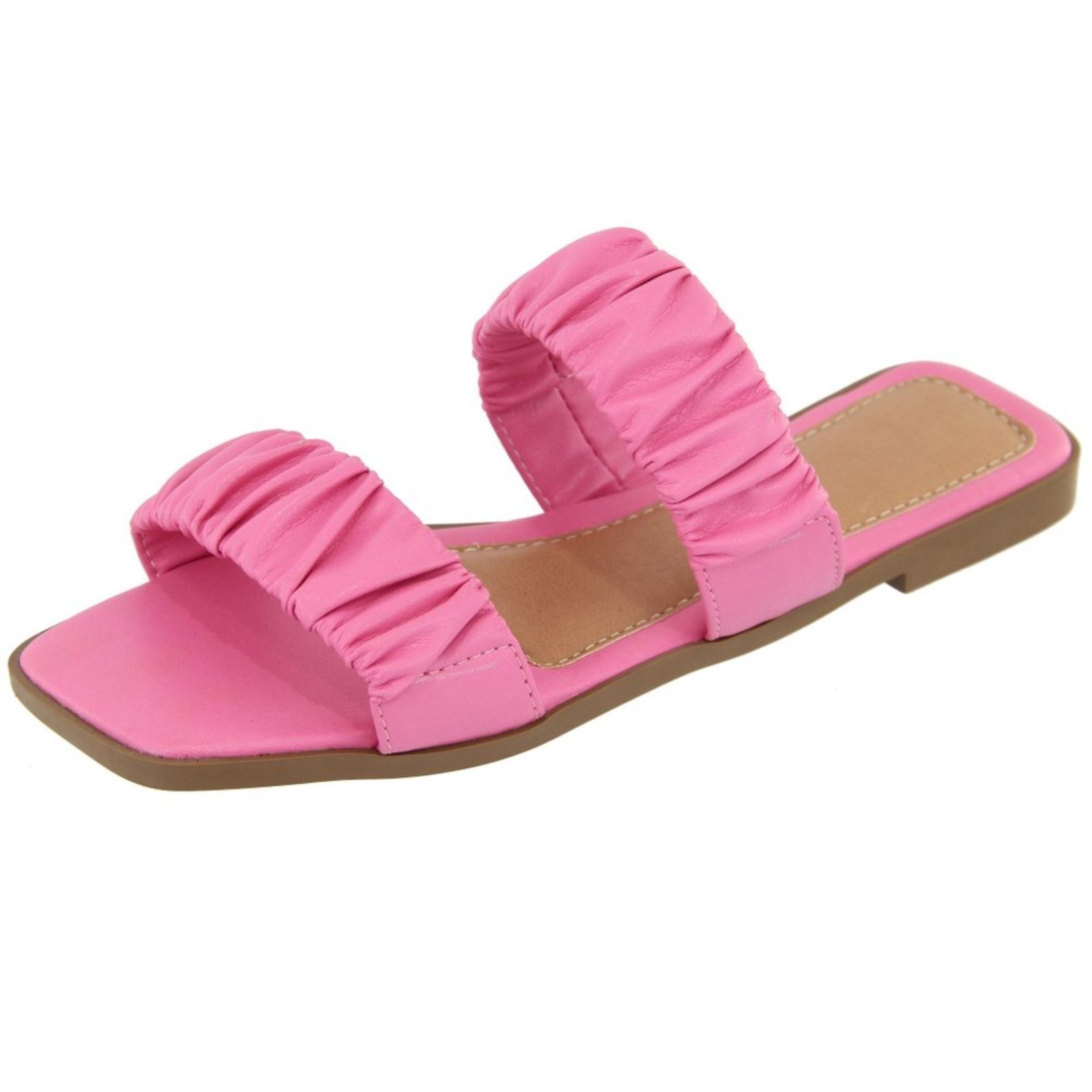 Rasteira Sandália Enrrugada Flat Azaleia Kuento Shoes