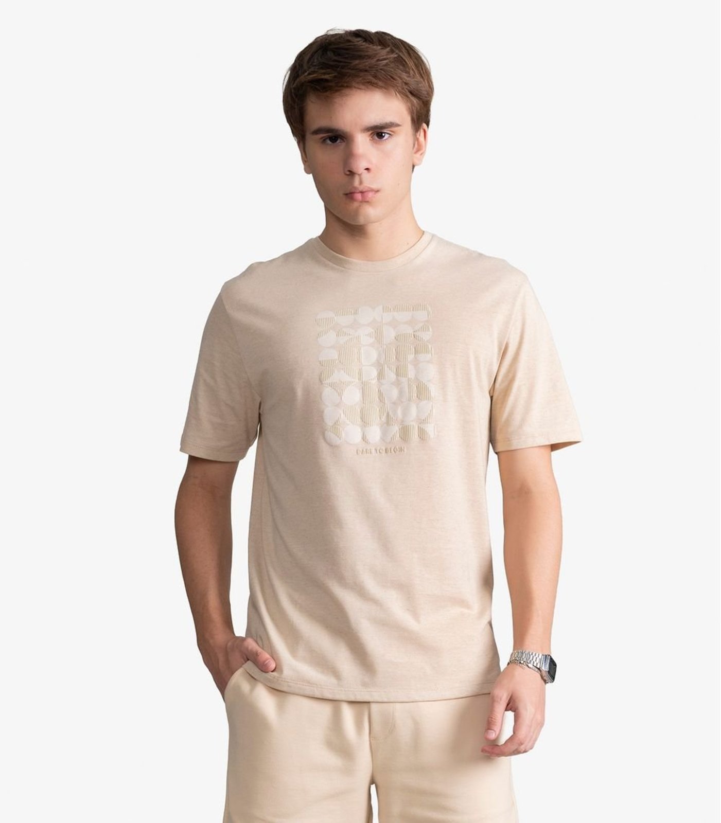 Infantil - Camiseta Masculina Meia Malha Com Estampa Minty Off White