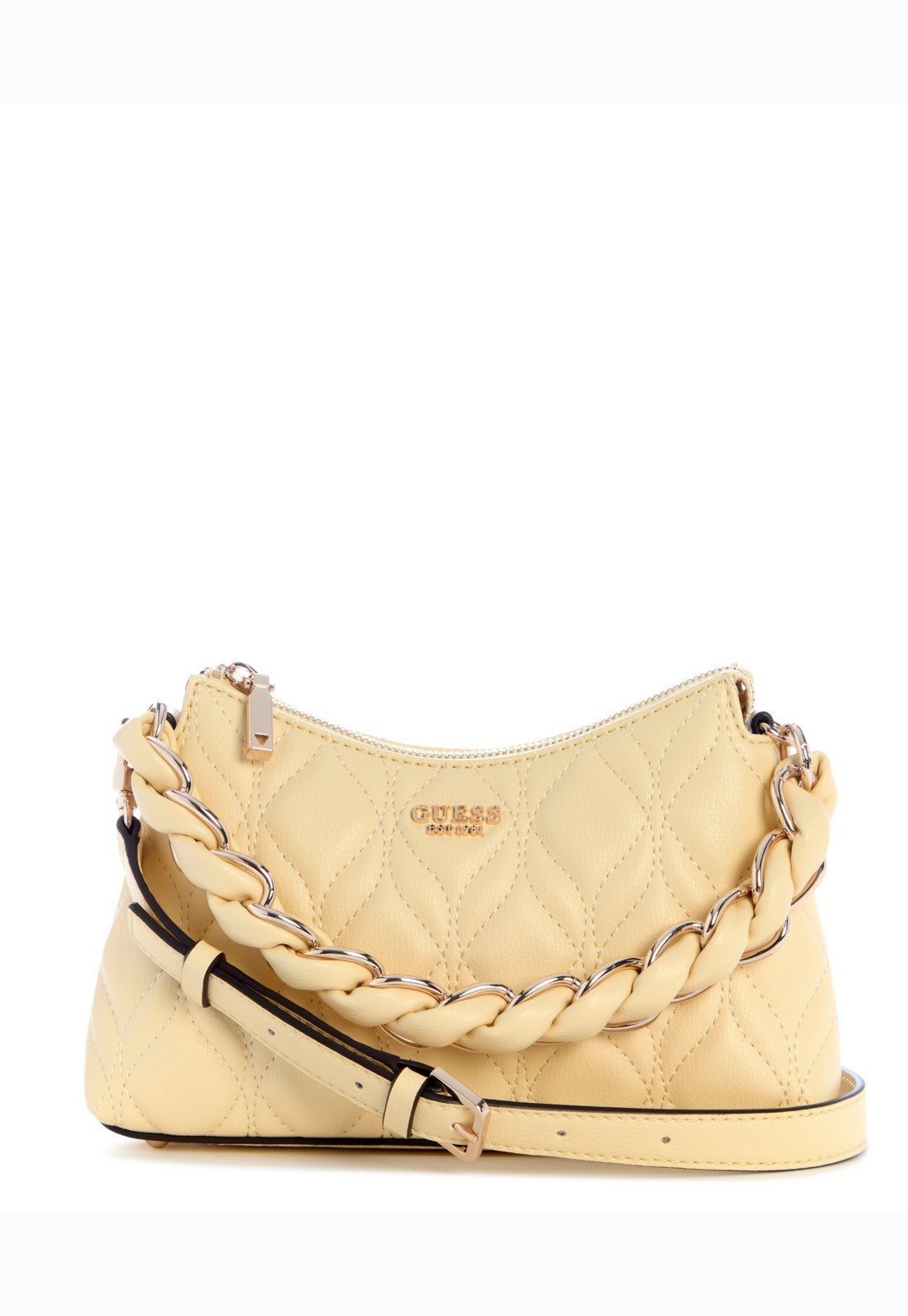 Bolsa Guess Mini Maxine Shoulder Amarelo Claro