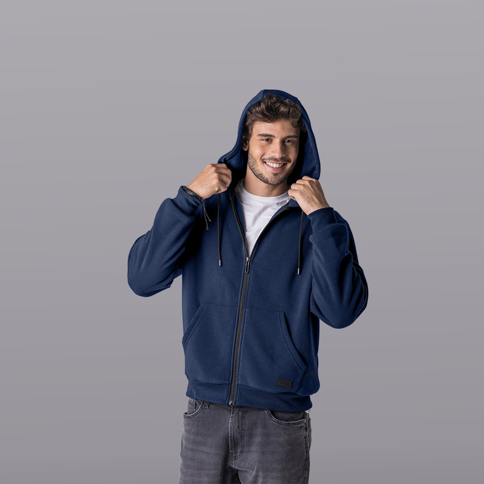 Jaqueta Moletom Masculina Zune MARINHO