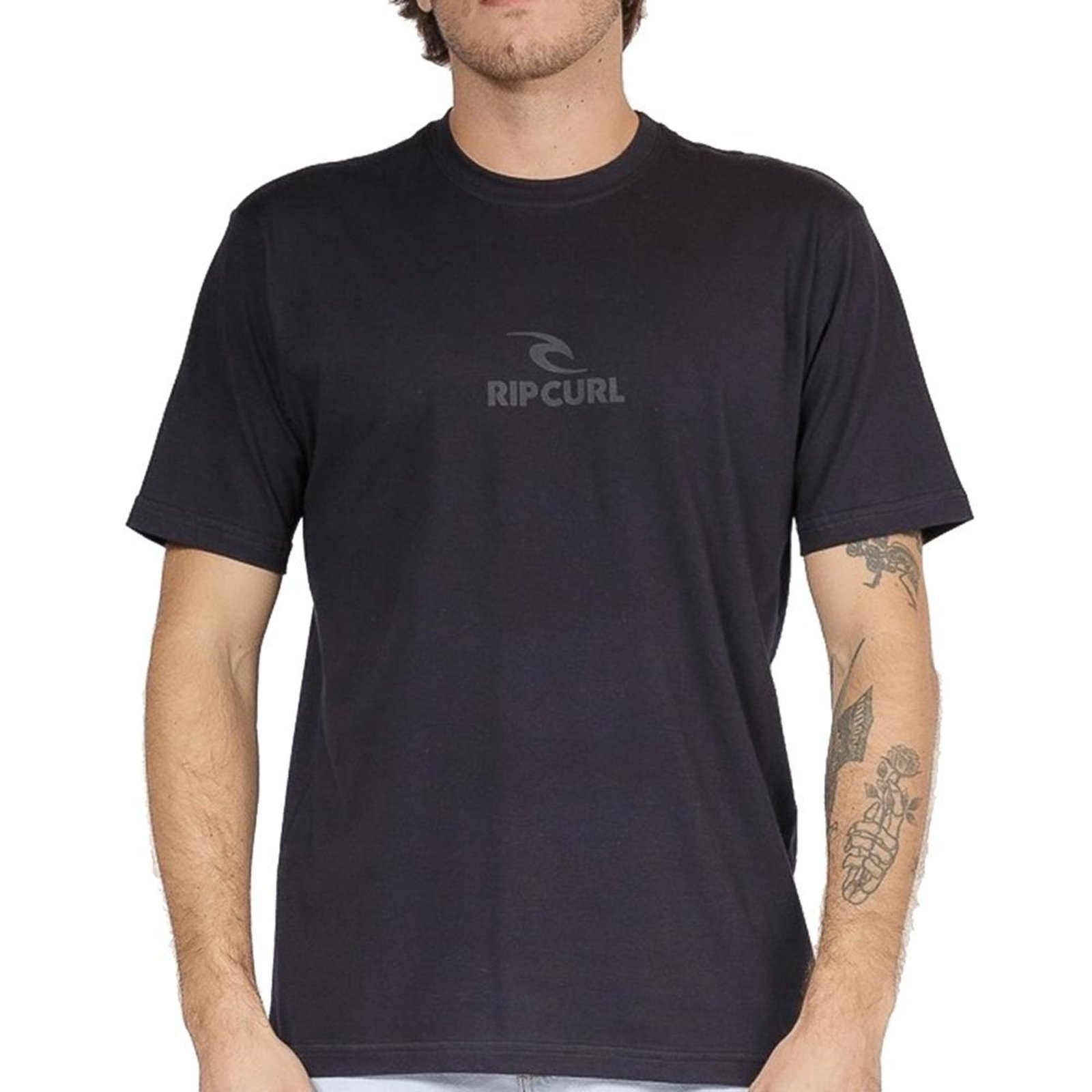 Camiseta Rip Curl Icon SM26 Masculina Washed Black