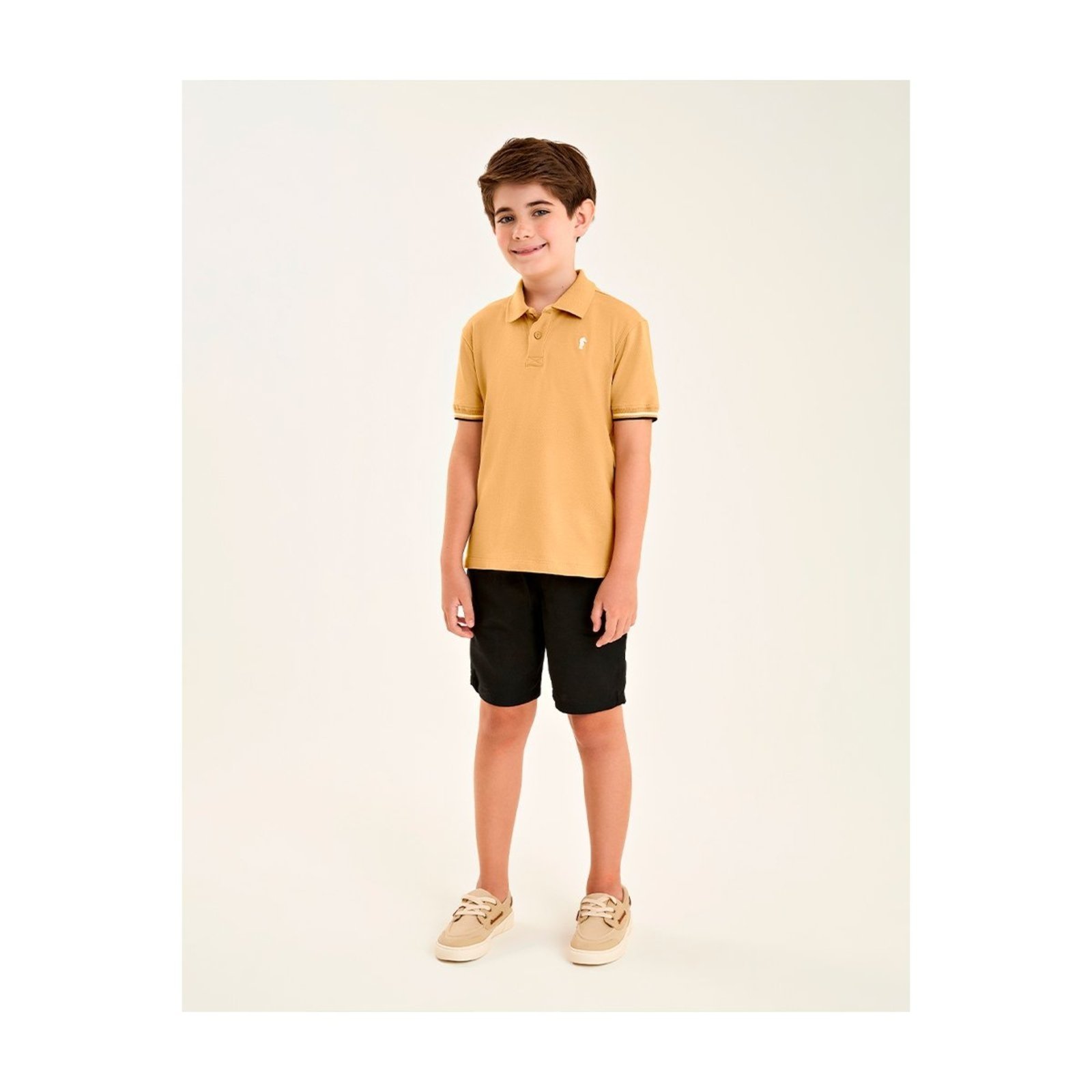 Infantil - Bermuda Menino em Linho com Elastano