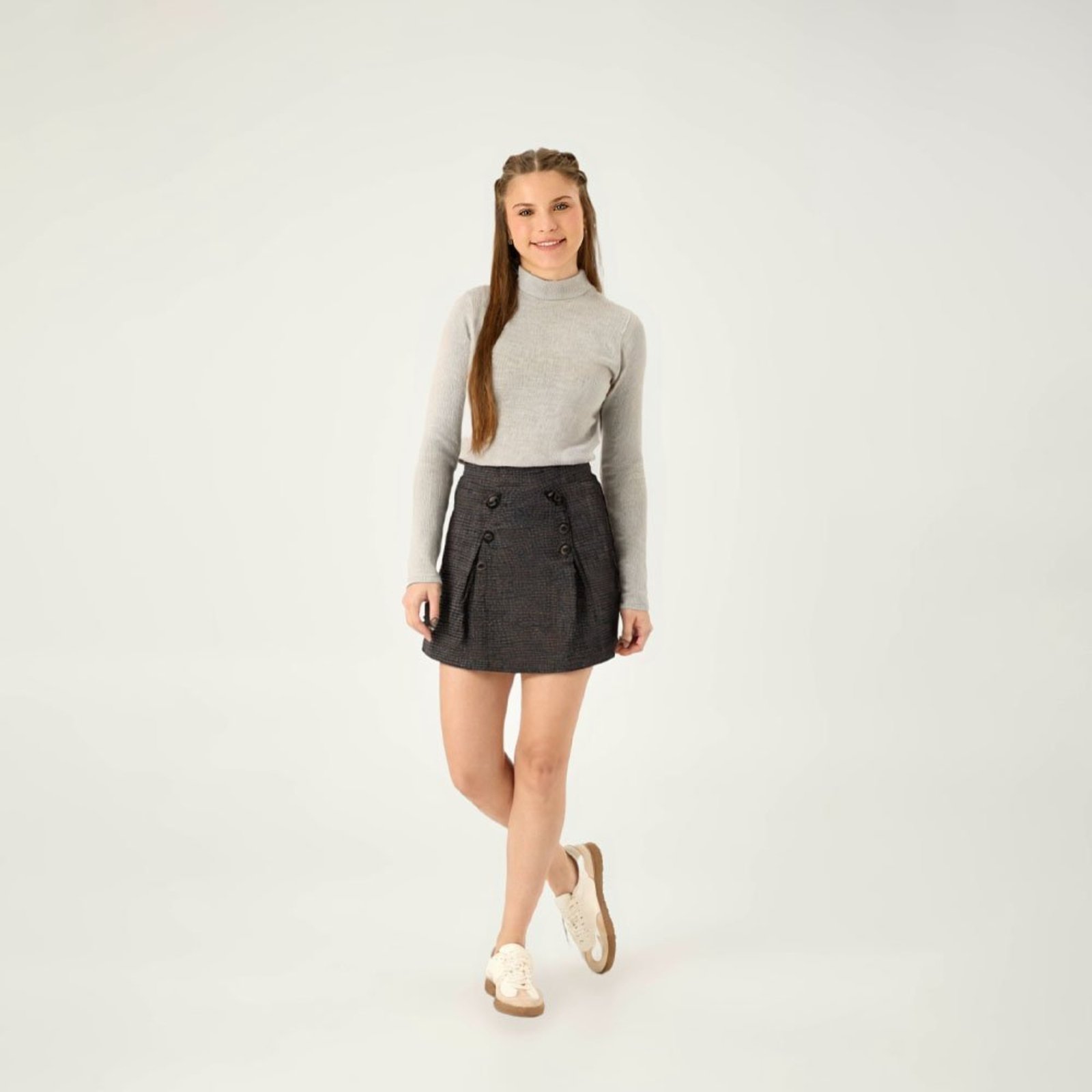 Infantil - Conjunto Cinza Juvenil Pulla Bulla Menina - 55430-354
