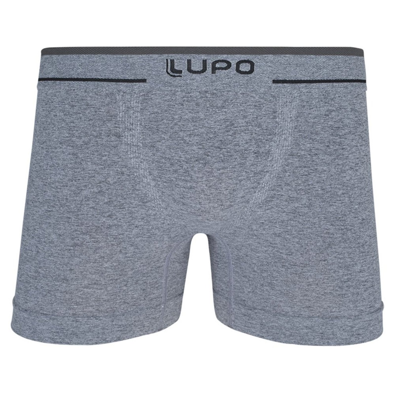 Cueca Boxer Lupo Microfibra Sem Costura Plus Size Tamanho Especial Cinza