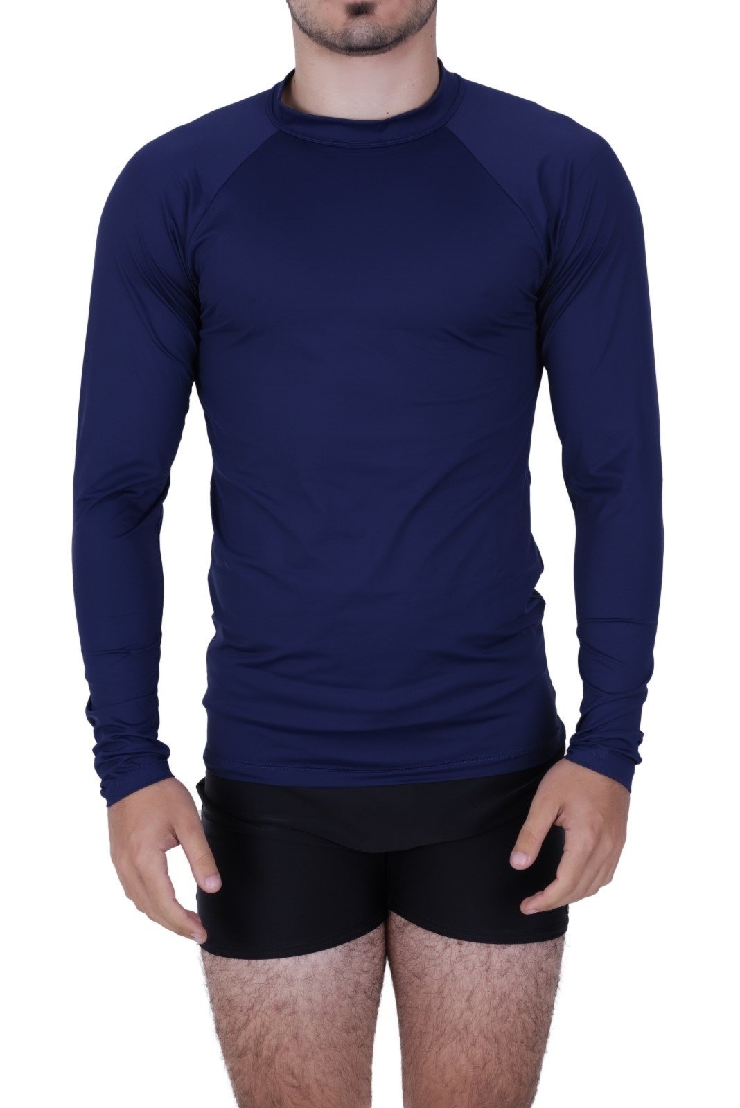 Camisa Térmica Segunda Pele Terra e Mar Blusa Proteção Solar UV 50+ Academia Masculina Marinho