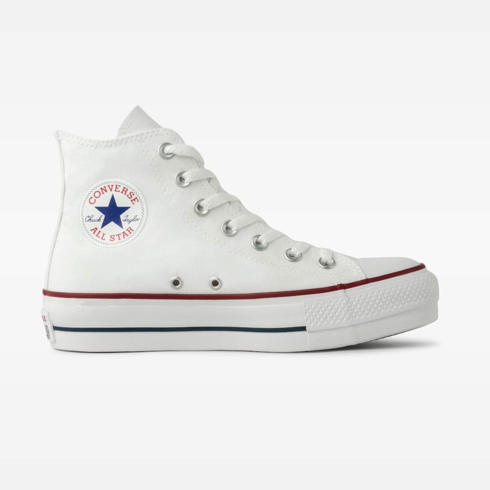 Converse Chuck Taylor All Star Lift Lona Cano Alto Branco