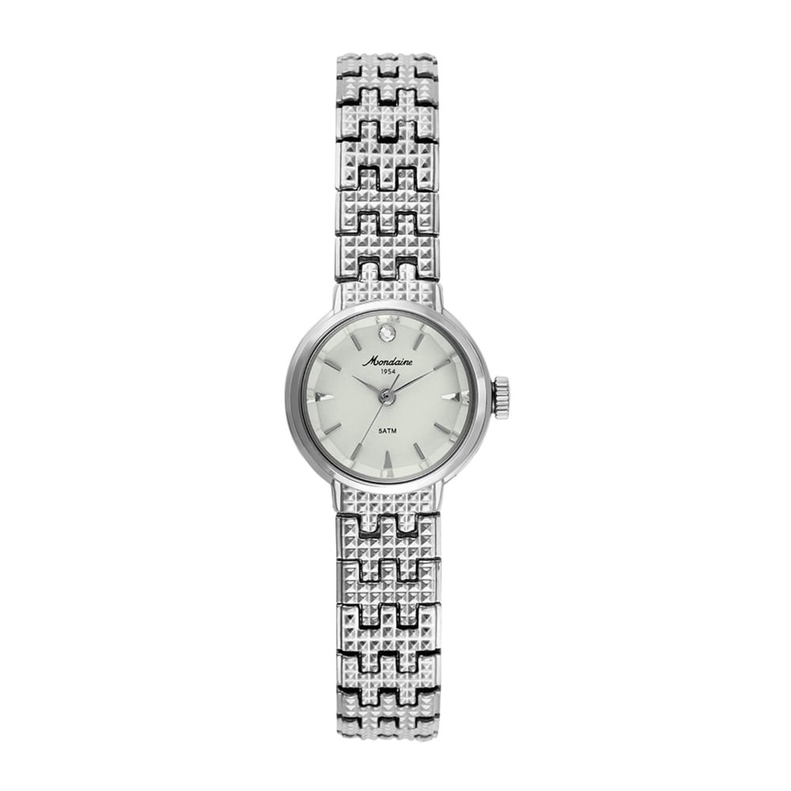 Relógio Mondaine Feminino Vintage Cristais Prata Mondaine