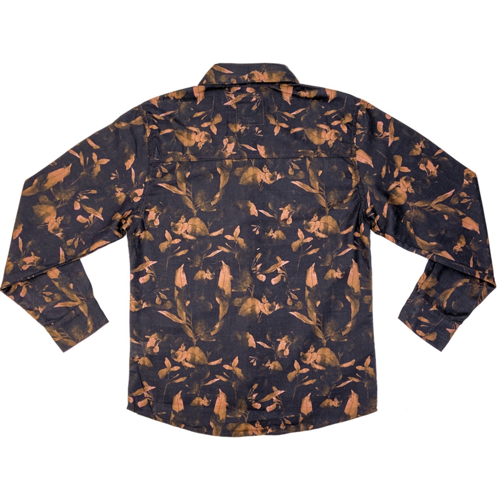 Vista 3 Infantil - Camisa Juvenil Look Jeans Manga Longa Floral preto Look Jeans preto