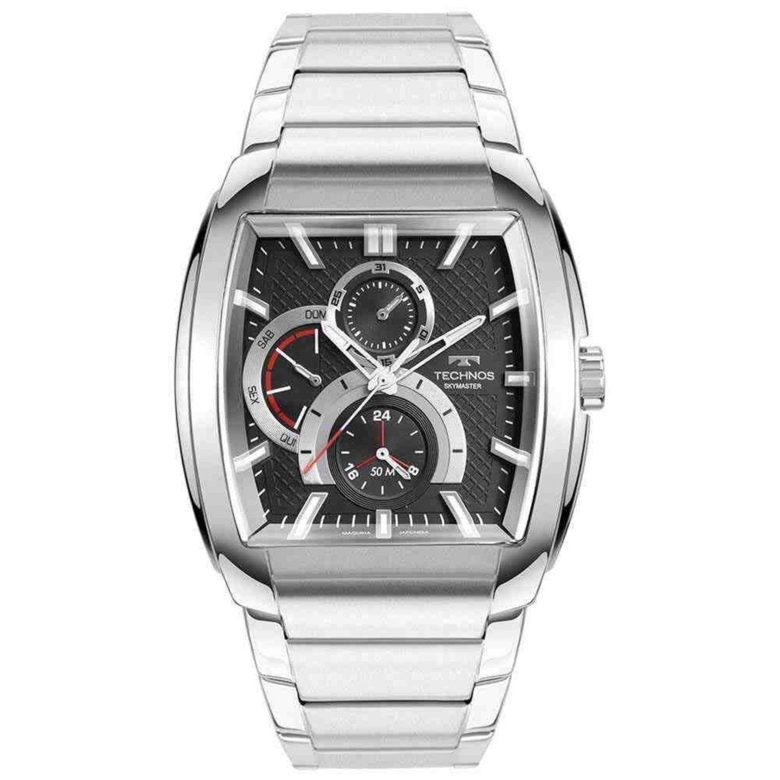 Relogio Technos Skymaster Prata Masculino 6P27DW/1P