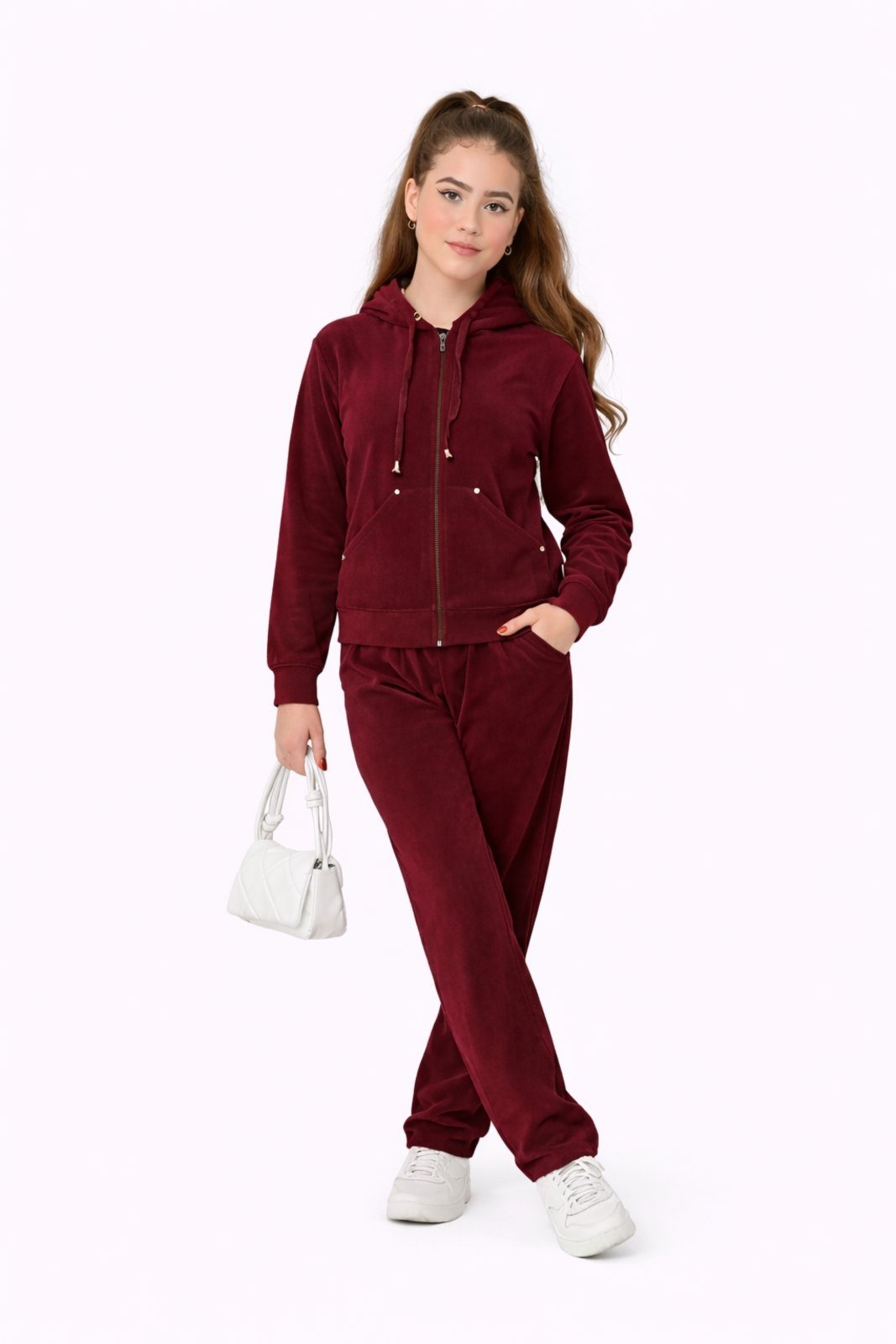 Infantil - Conjunto Longo D Bell Outlet Fashion Plush Bordô