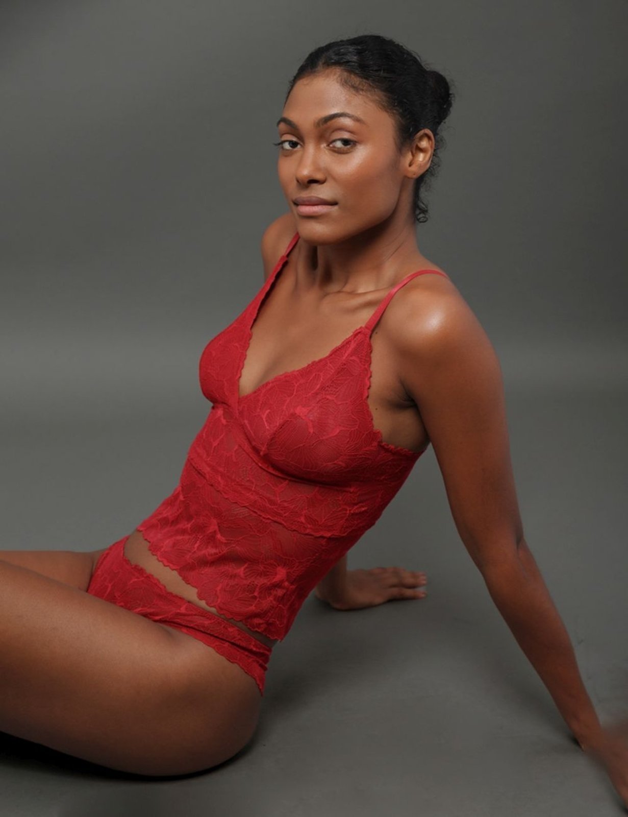 Camisete Feminina Renda Calvin Klein Underwear – Vermelho Calvin Klein Jeans