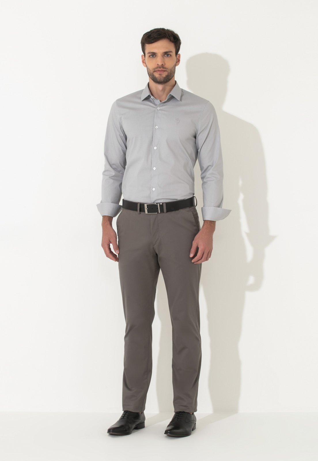 Calça Sarja Traymon Regular Moovexx Cinza