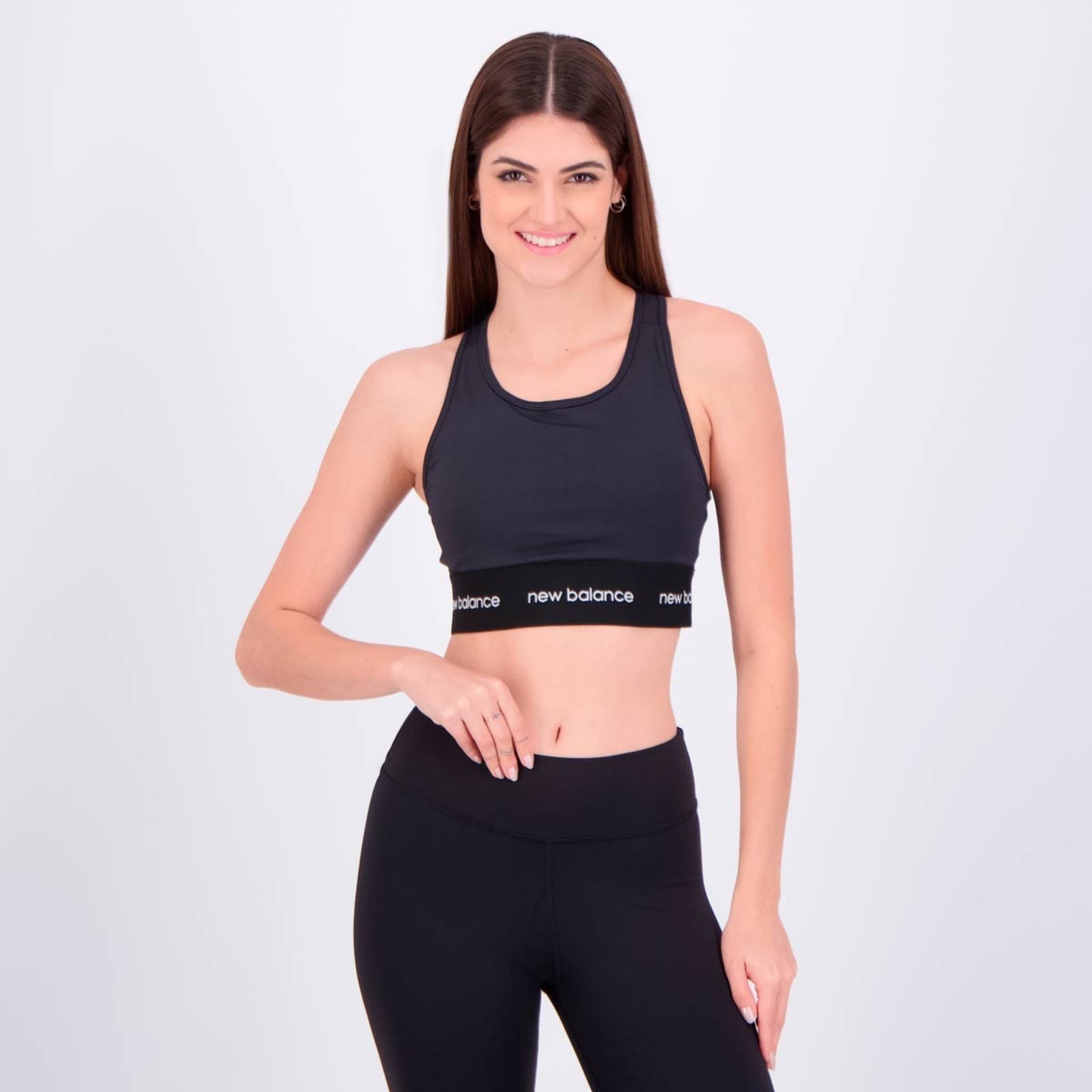 Top New Balance Sport Essentials Active Feminino Preto