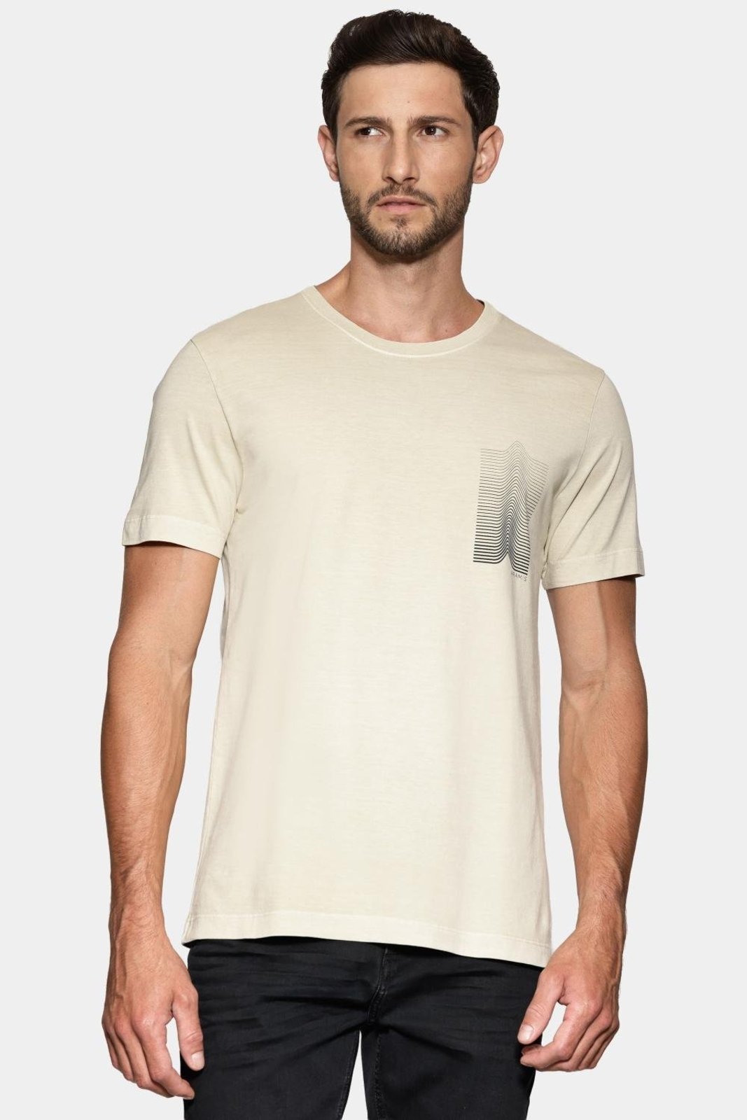 Camiseta Aramis Manga Curta Estampada Linhas