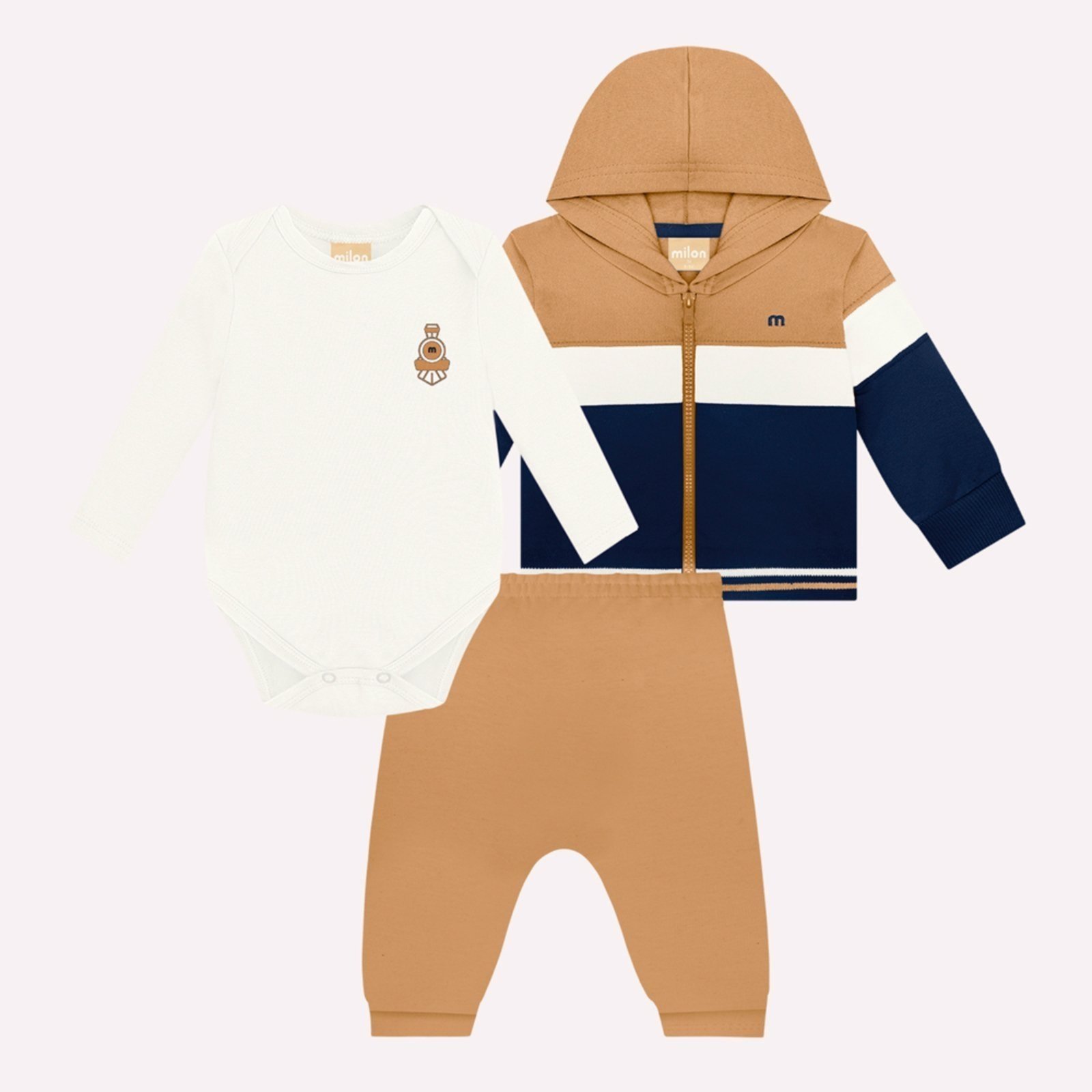 Infantil - Conjunto Menino Trem Milon